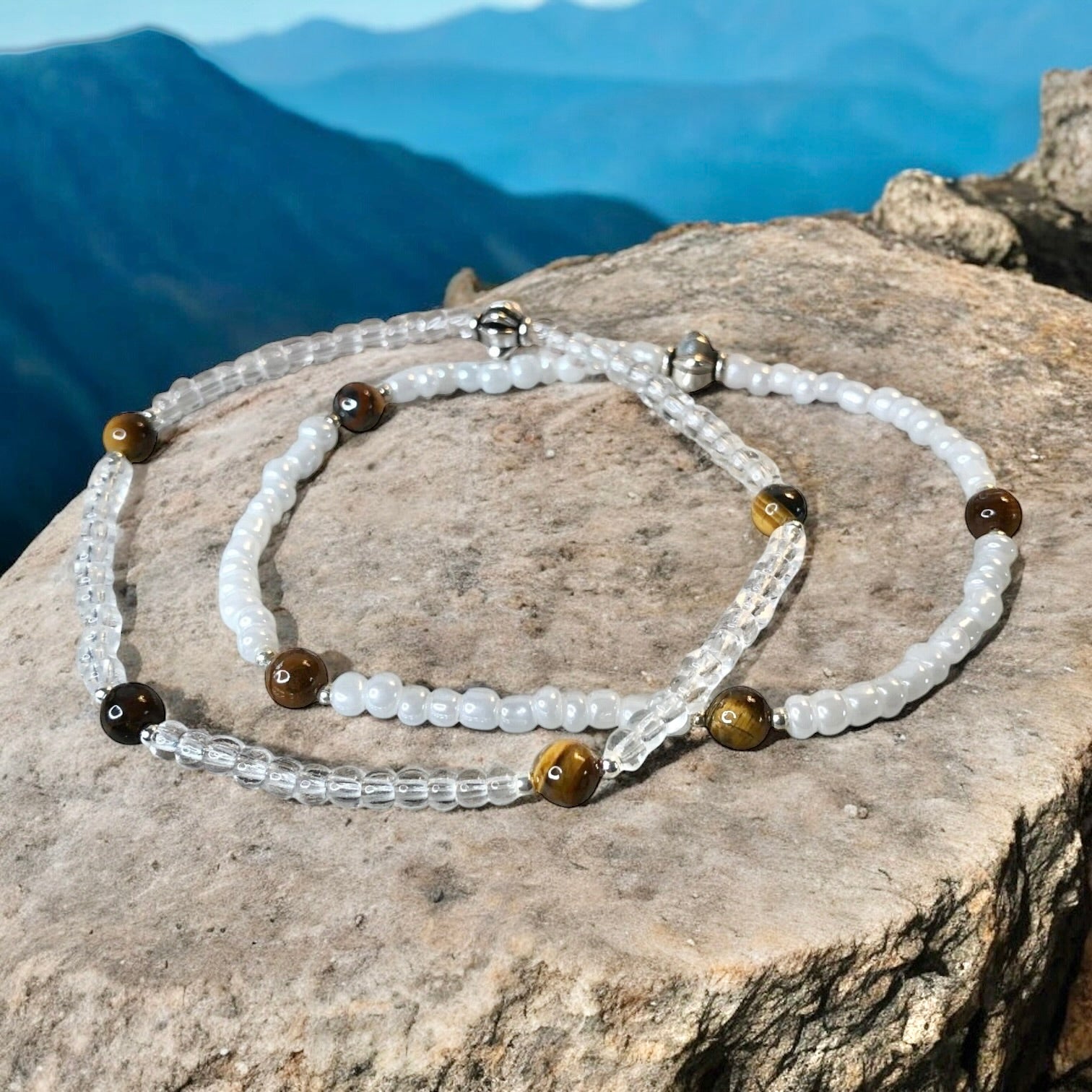 Fierce Anklet - Tiger Eye Beaded Anklet