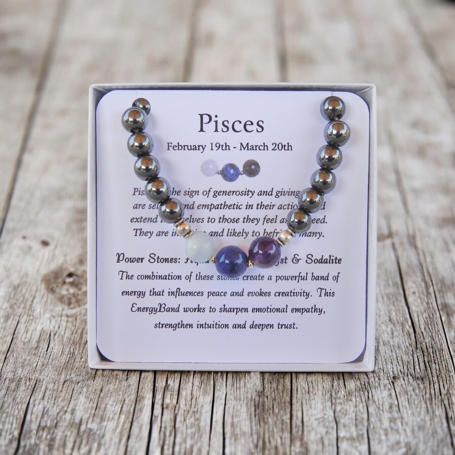 Pisces Bracelet- Men's Zodiac Bracelet - Mindful Intentions