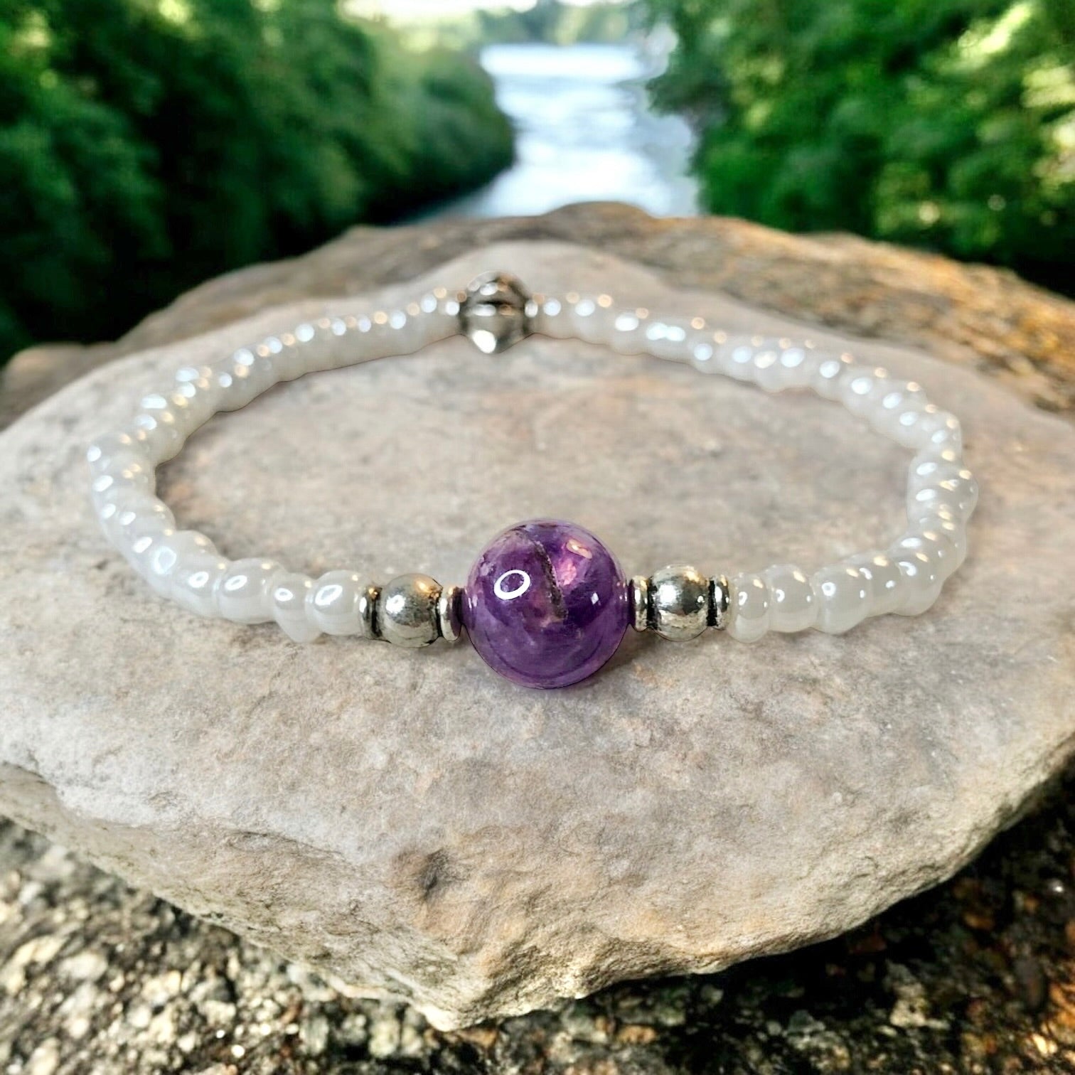 Amethyst Bracelet- For Intuition & Protection - Mindful Intentions