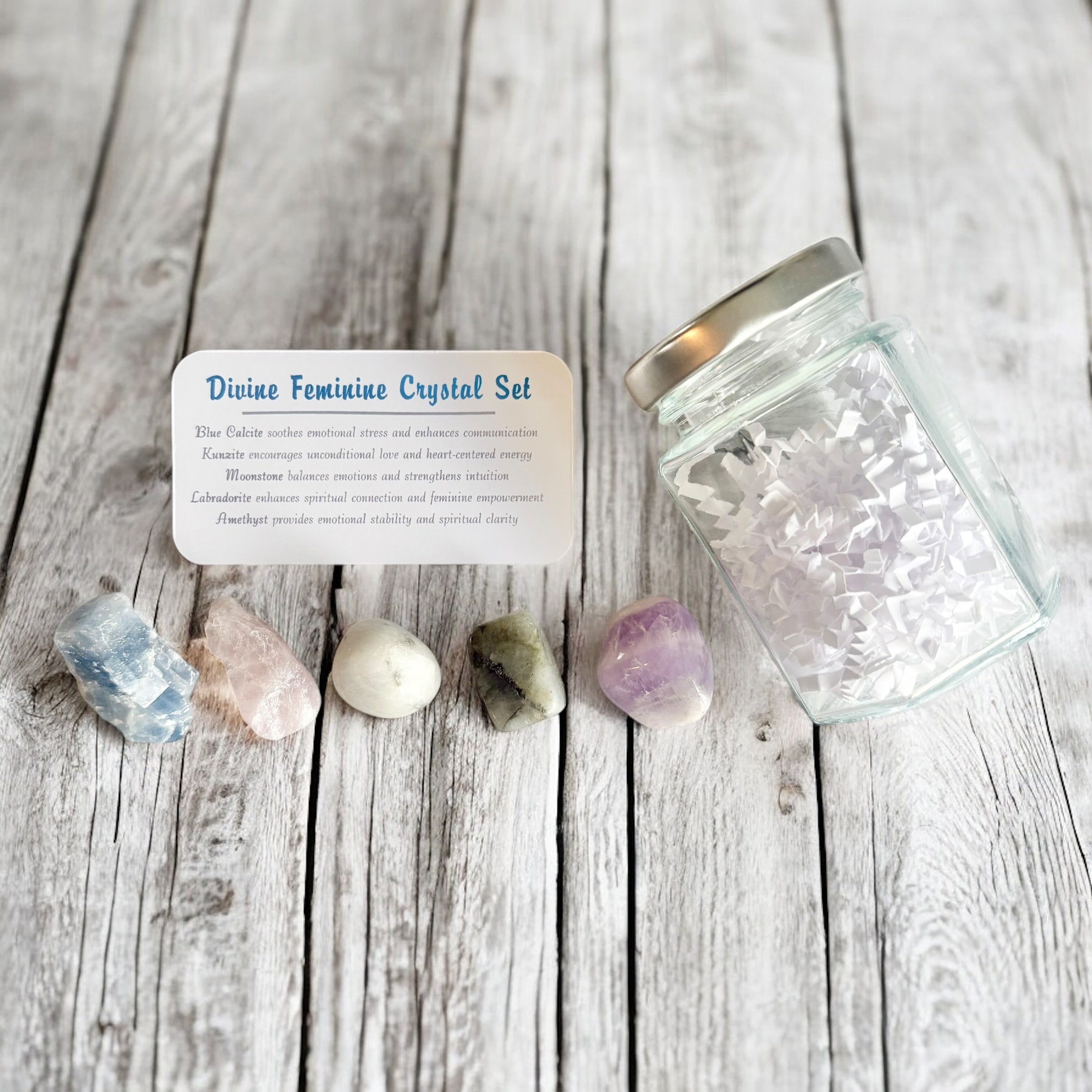 Divine Feminine Crystal Set in Jar
