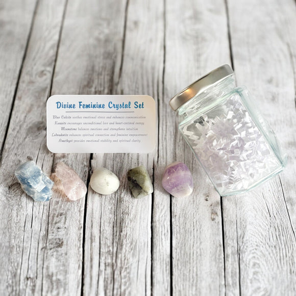 Divine Feminine Crystal Set in Jar