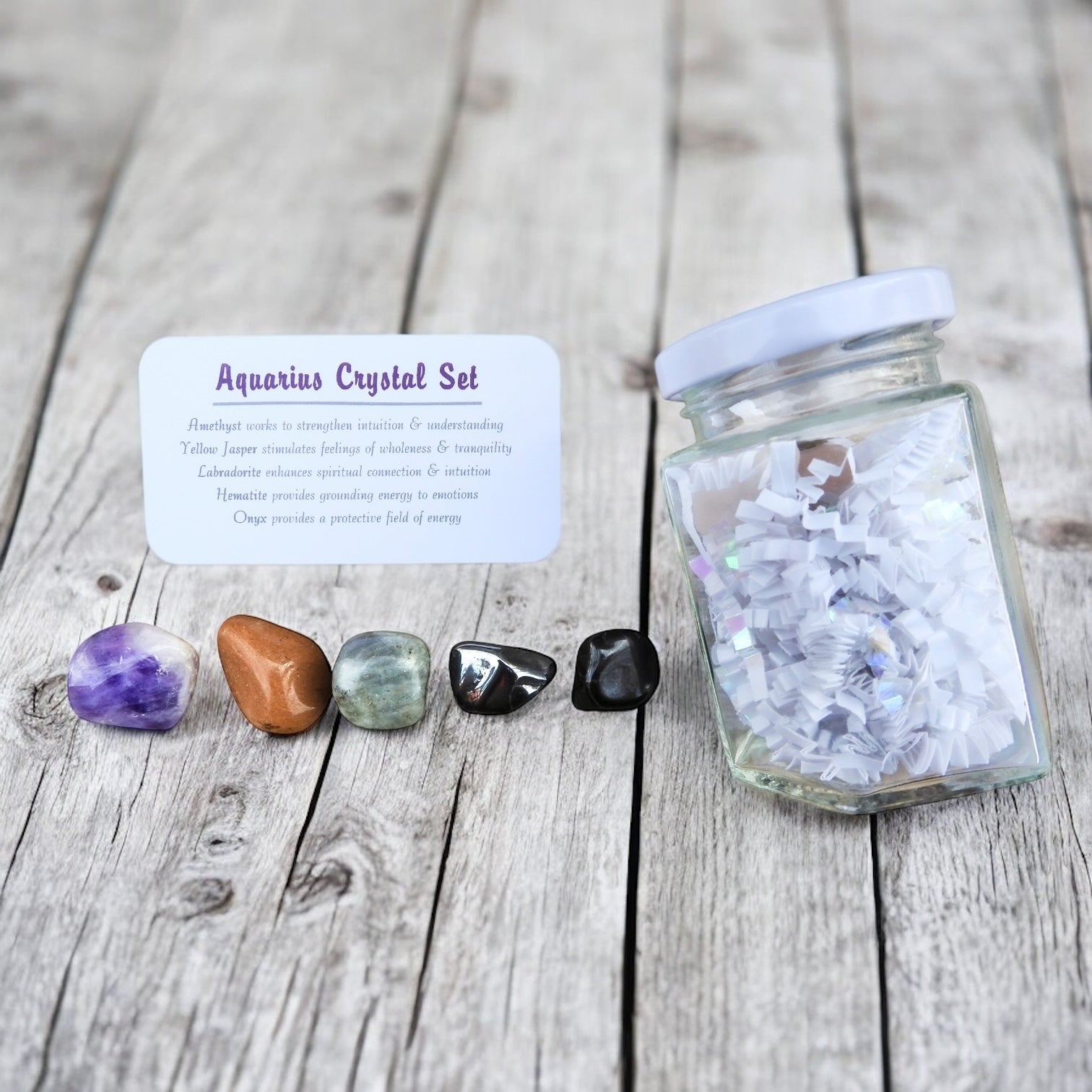Aquarius Crystal Set in Jar