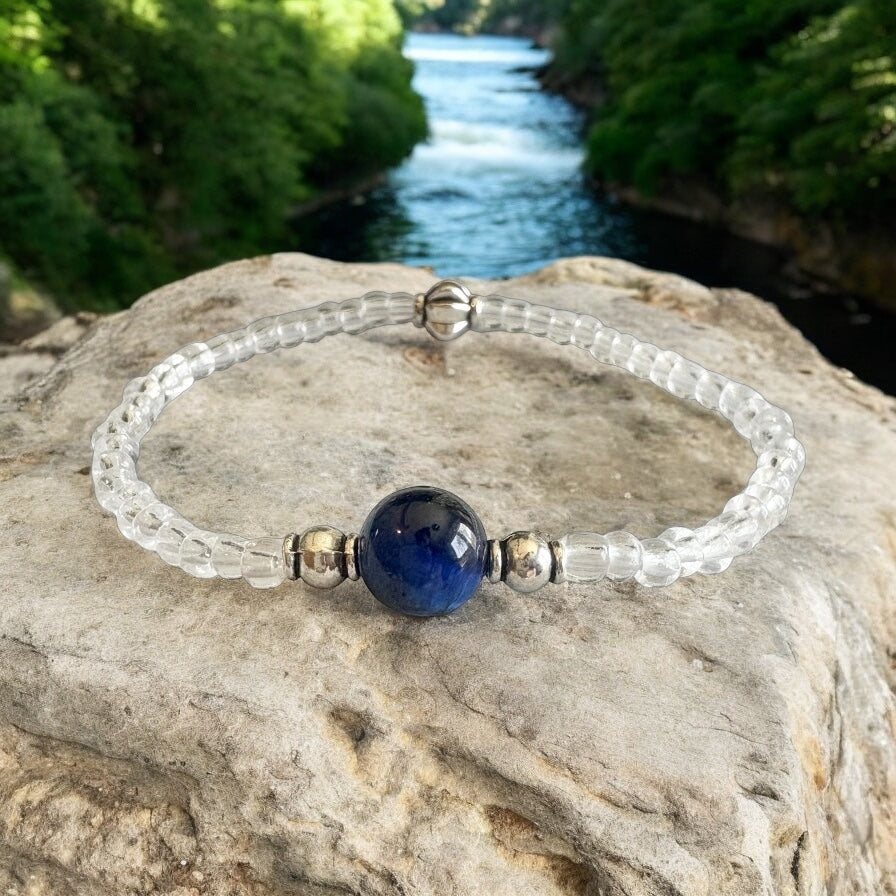 Blue Tiger Eye Bracelet- For Calming Strength & Self Assurance