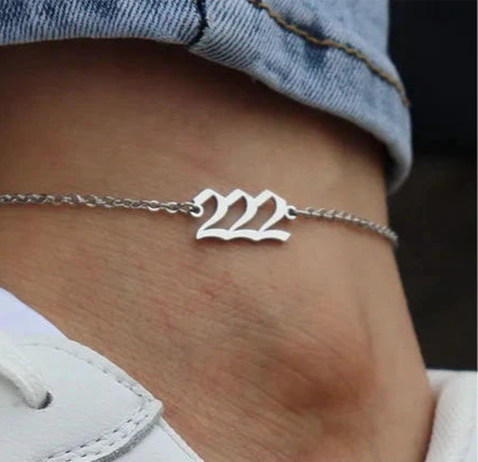 222 Angel Number Anklet- For Trusting the Universe