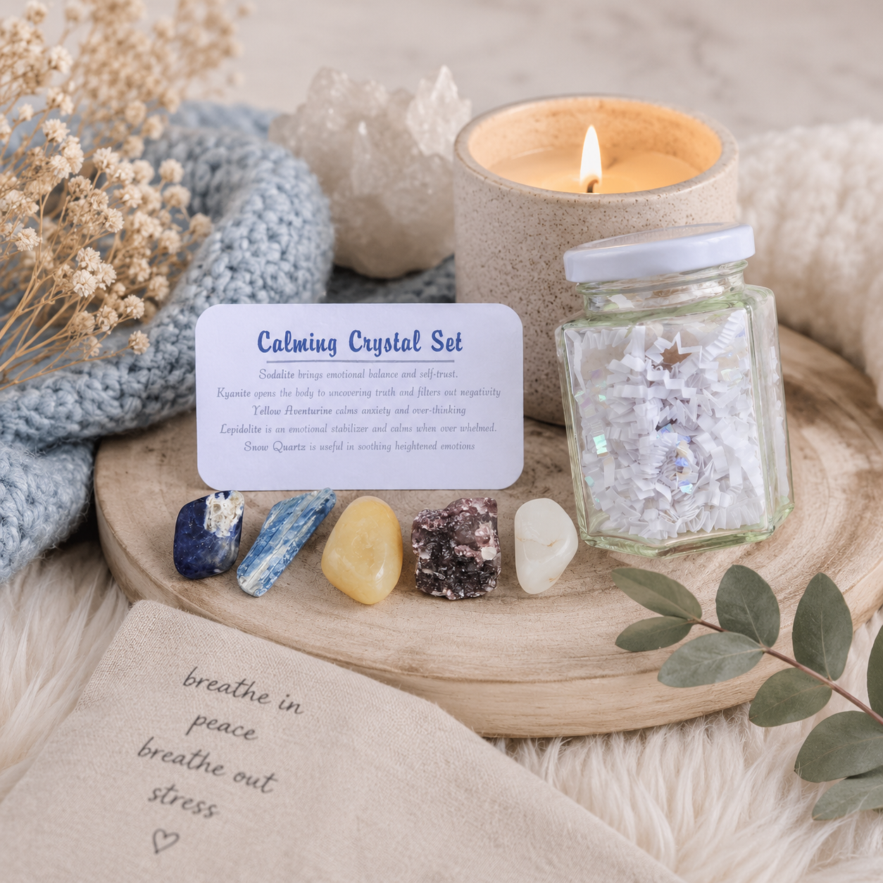 Calming Crystal Set in Jar