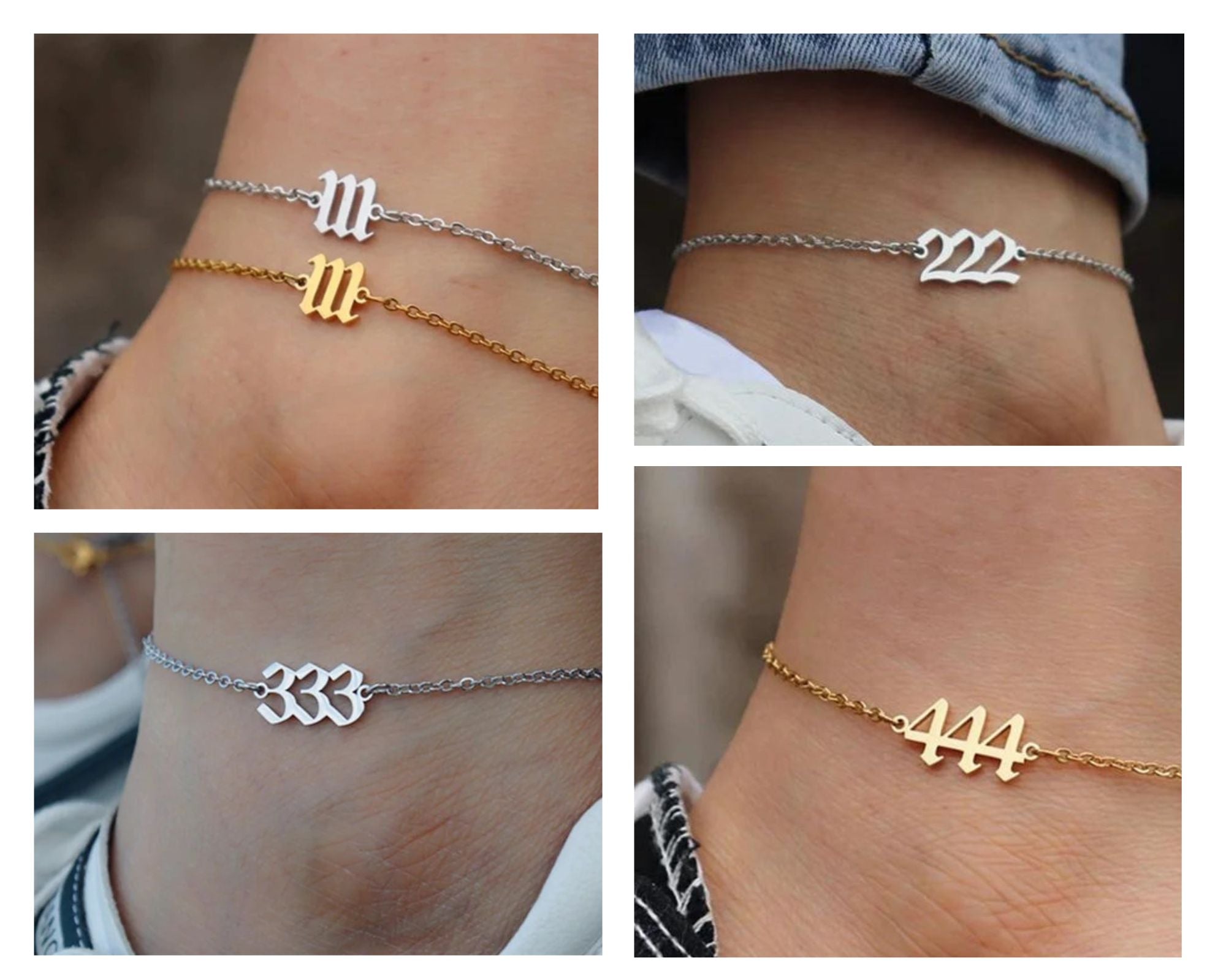 333 Angel Number Anklet- For Divine Timing & Connection - Mindful Intentions