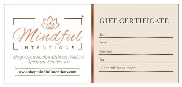 Mindful Intentions Gift Certificate - Mindful Intentions