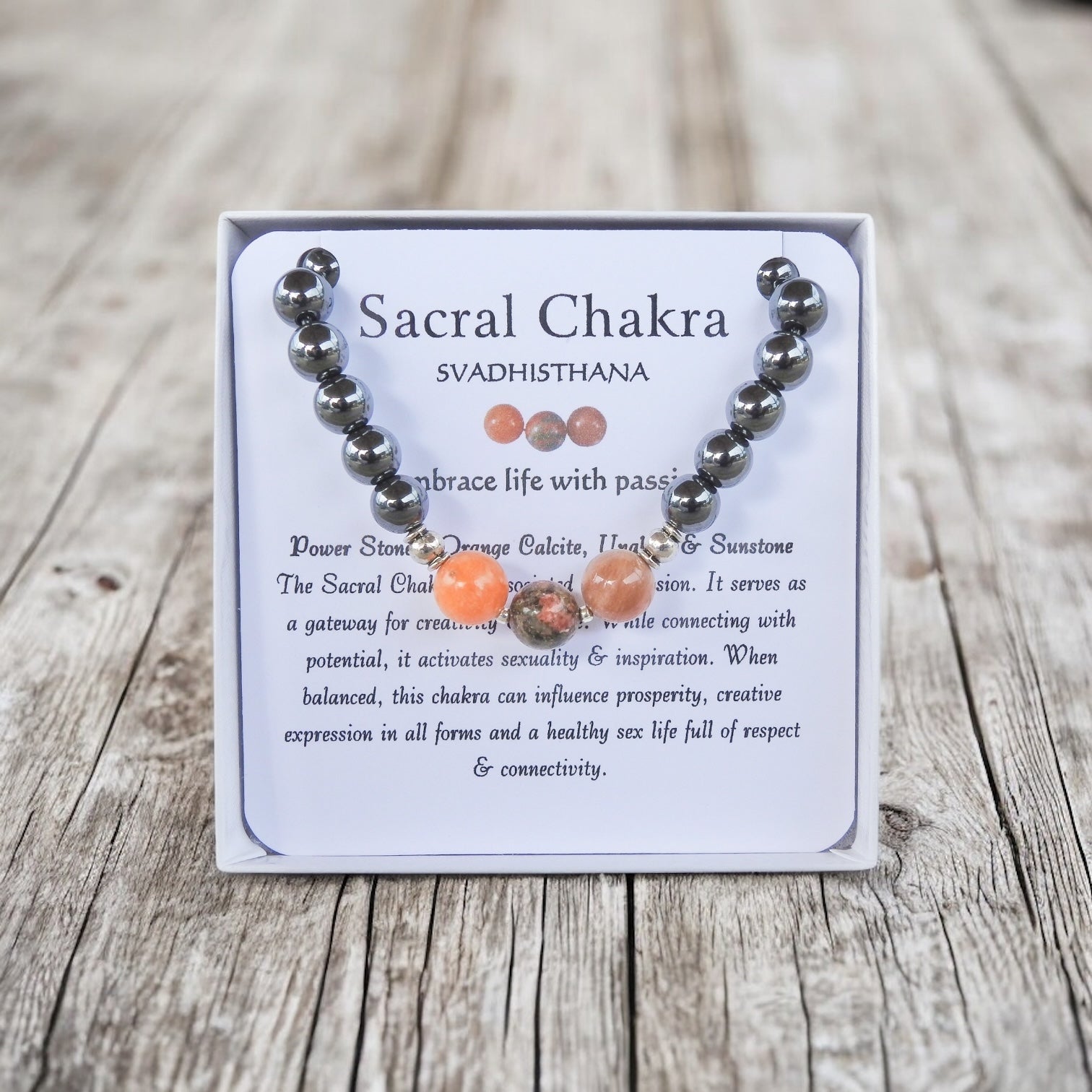 Men's Sacral Chakra Bracelet- For Creativity & Sexuality - Mindful Intentions