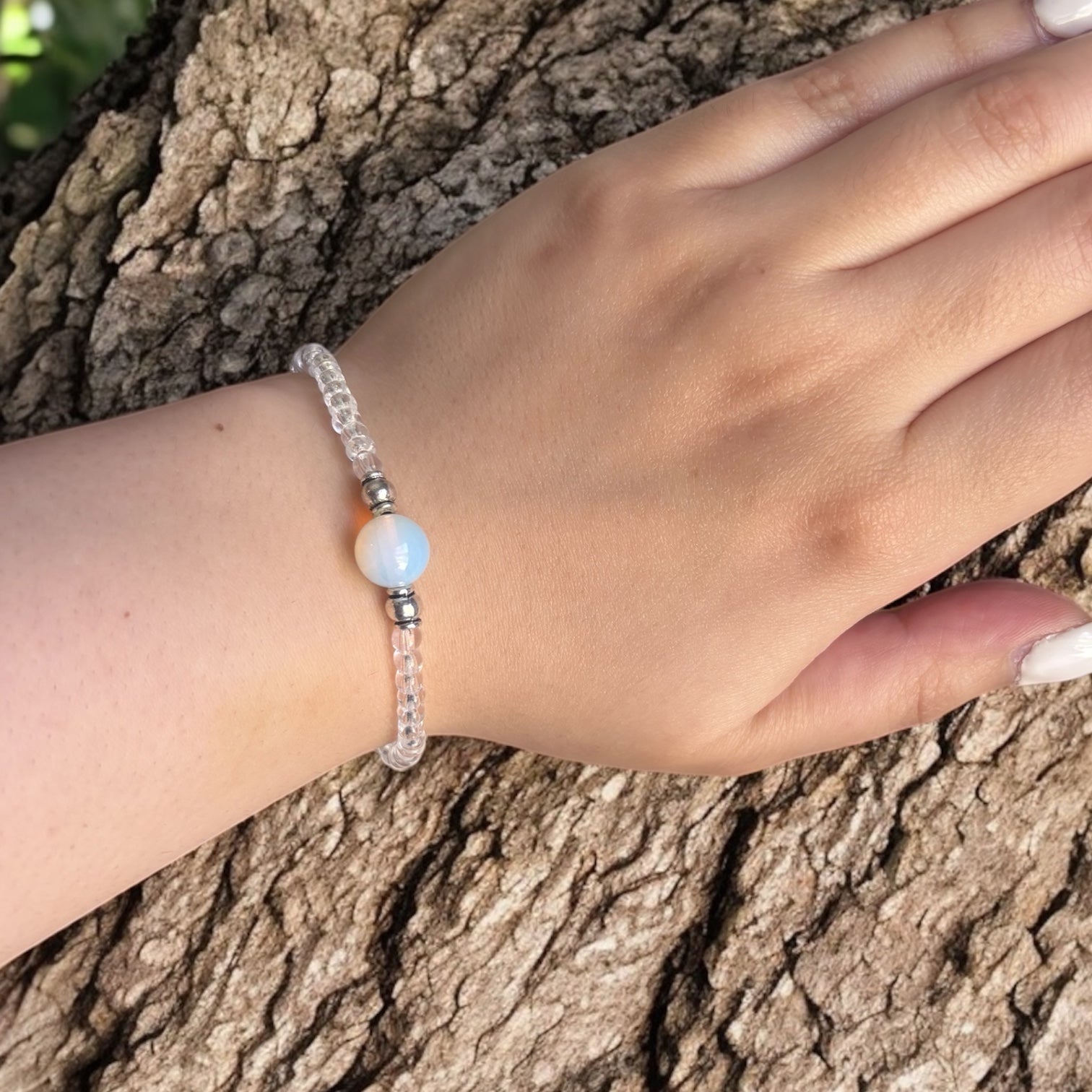 Opalite Bracelet- For Uplifting the Spirit & Inner Reflection