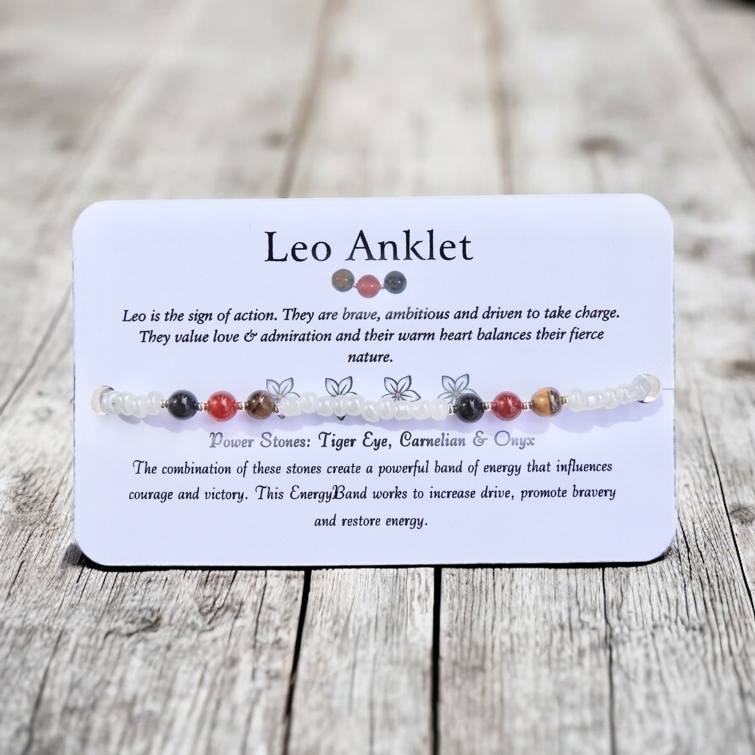 Sun, Moon, & Rising Zodiac Sign Anklet Set