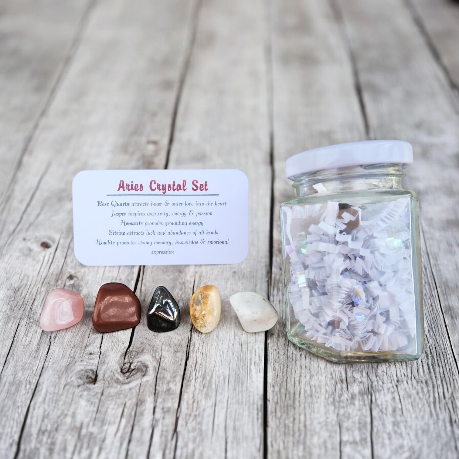 Aries Crystal Set in Jar