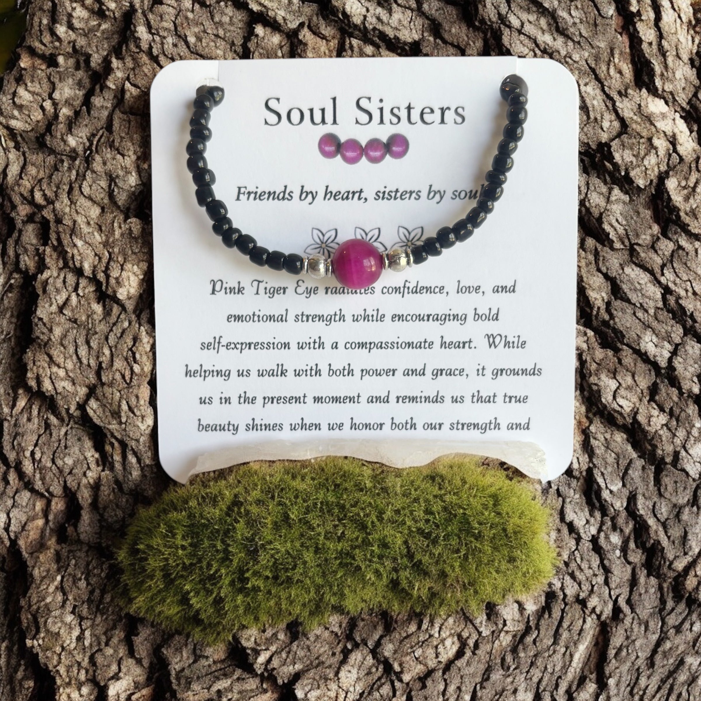 Soul Sisters Bracelet- Pink Tiger Eye Bracelet - Mindful Intentions