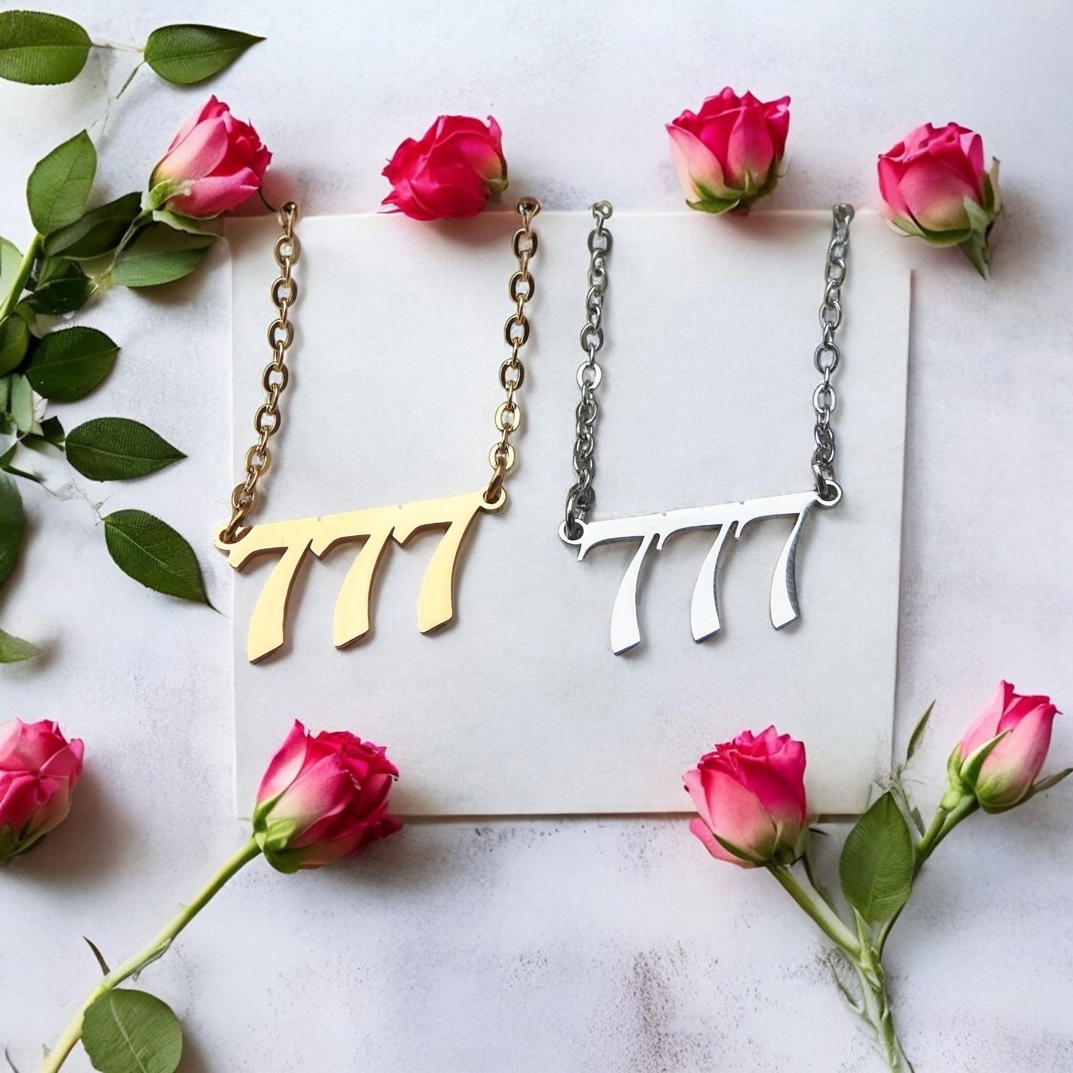 777 Angel Number Necklace- Angel Number for Personal Growth & Development - Mindful Intentions