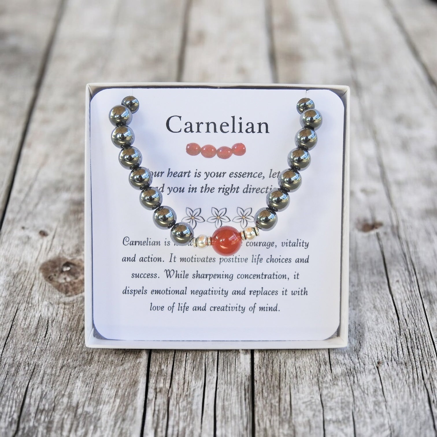 Carnelian Bracelet For Attracting the Desires of the Heart & Taking Action - Mindful Intentions