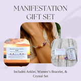 Manifestation Crystal Bundle — Bracelet, Anklet & Crystal Jar Set