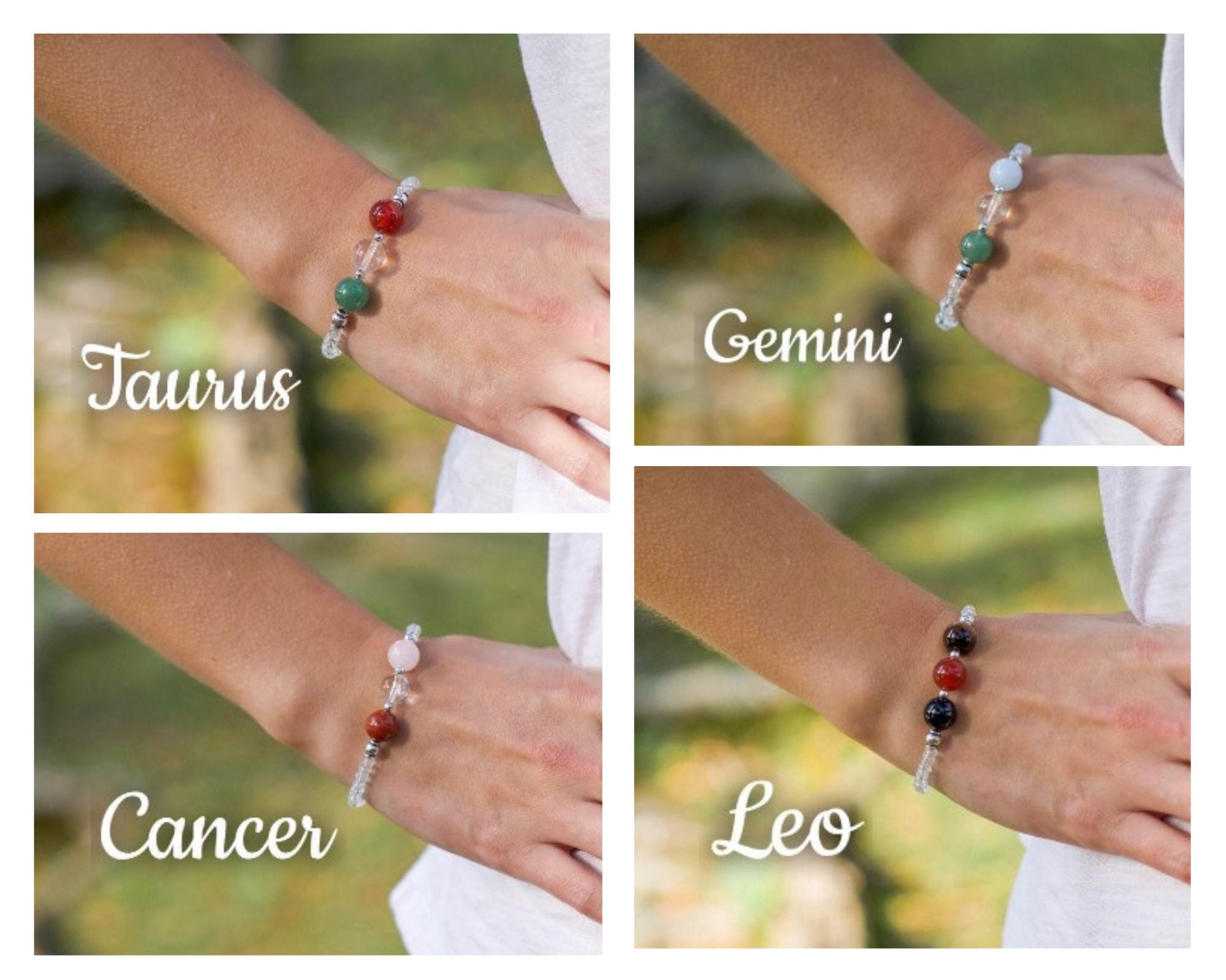 Sun, Moon, & Rising Zodiac Sign Bracelet Set
