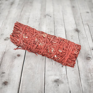 Red Sage Smudging Stick- Includes Ritual Instruction Card