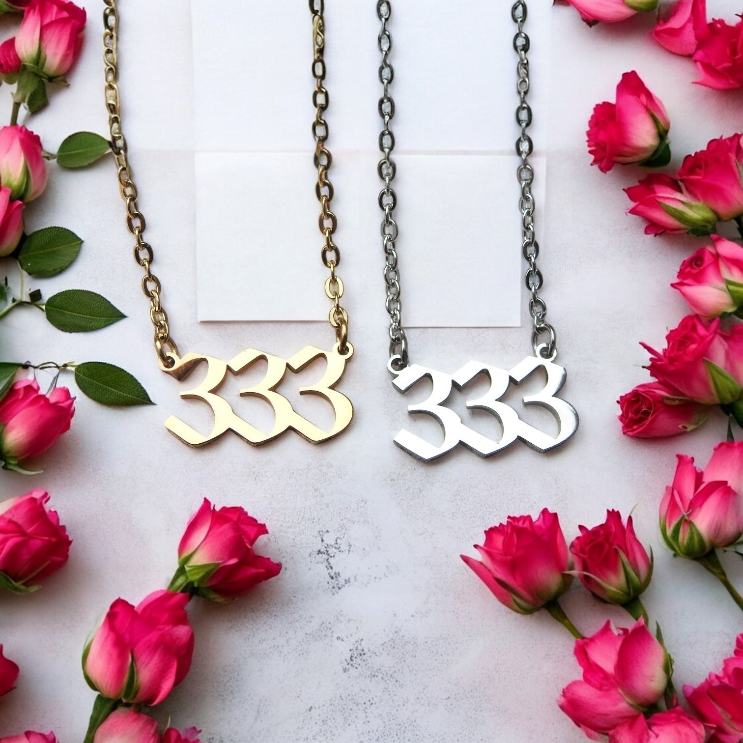 333 Angel Number Necklace- For Divine Timing & Spirit Guide Connection - Mindful Intentions
