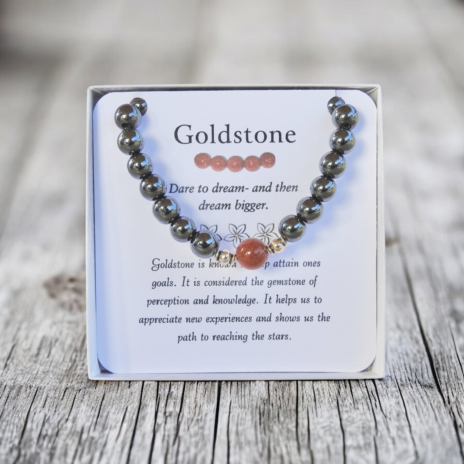 Goldstone Bracelet- For Achieving Goals & Success