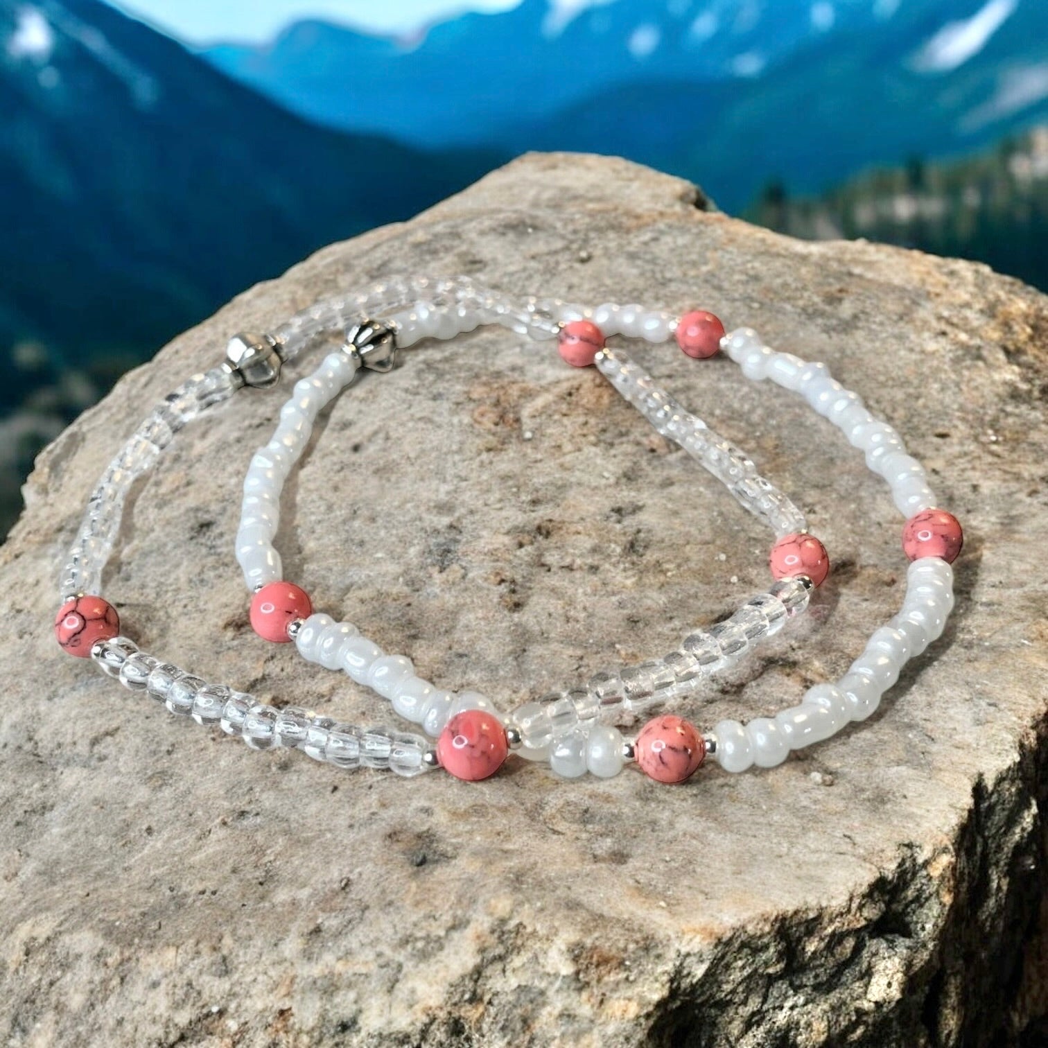 Empowered Anklet - Magnesite Beaded Anklet