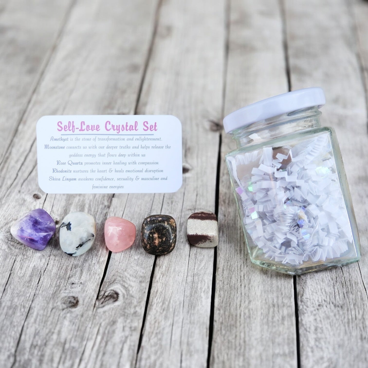 Self Love Crystal Set in Jar