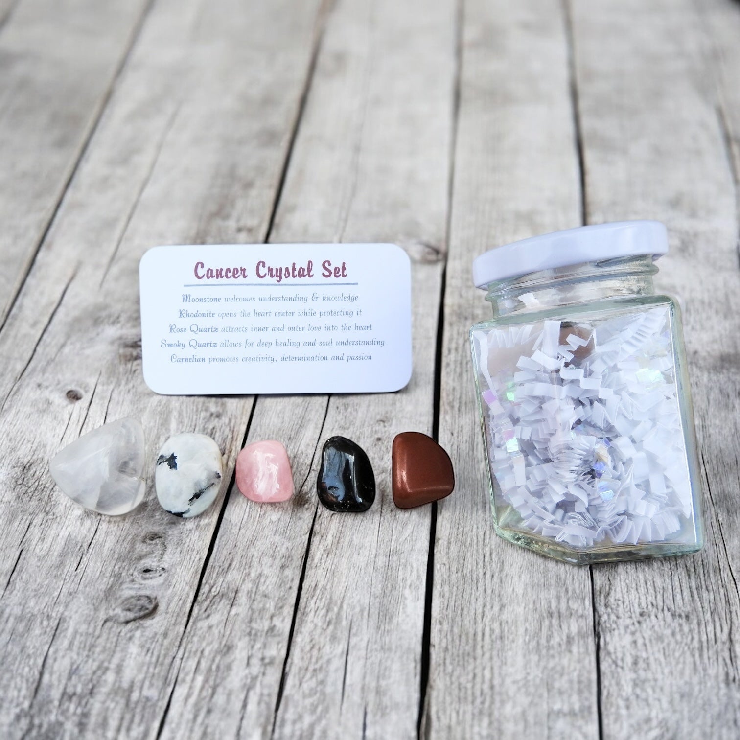 Cancer Zodiac Crystal Set in Jar