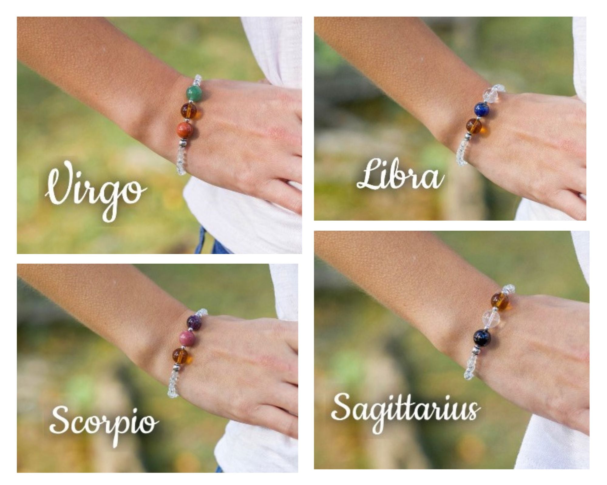 Sun, Moon, & Rising Zodiac Sign Bracelet Set
