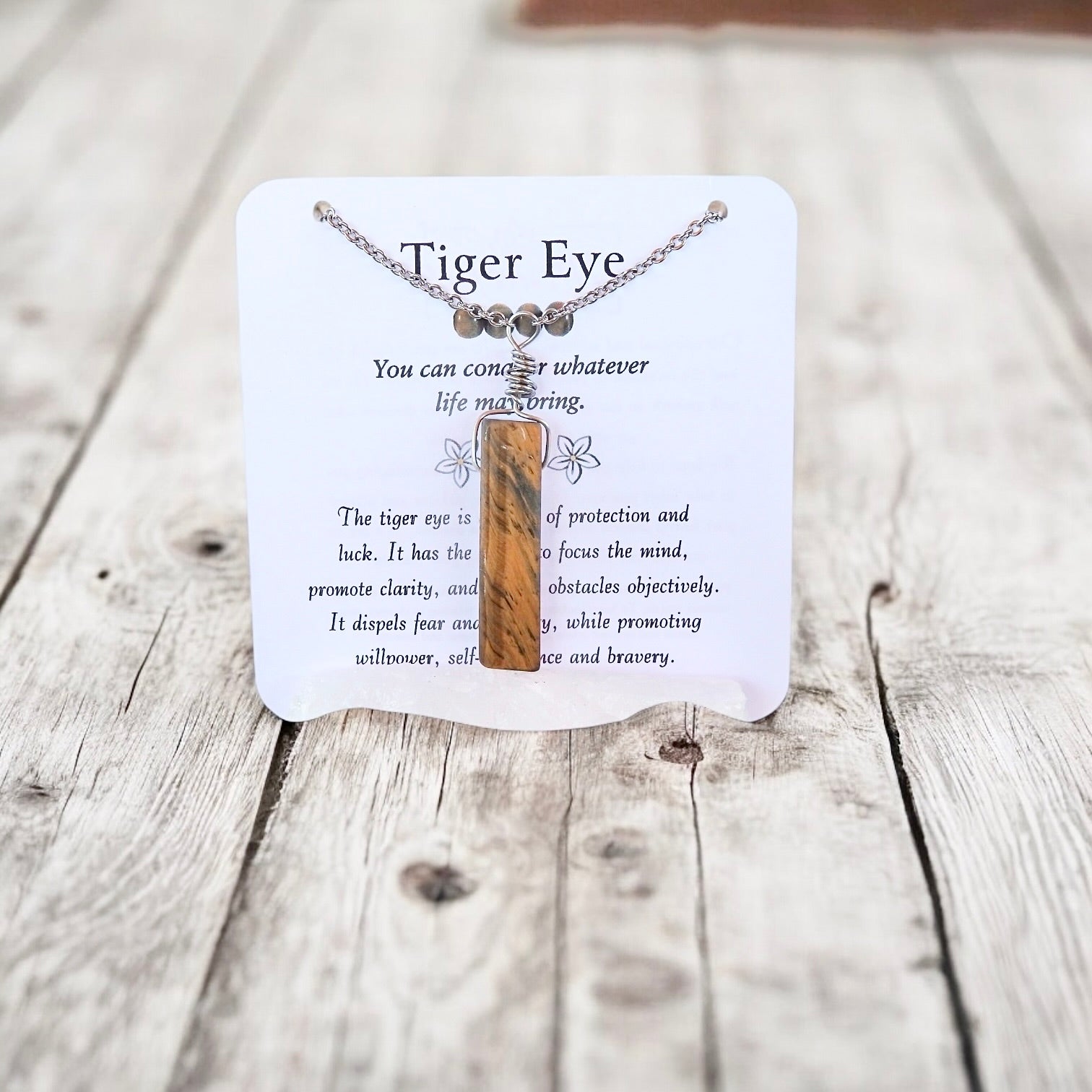 Tiger Eye Necklace- For Bravery & Confidence