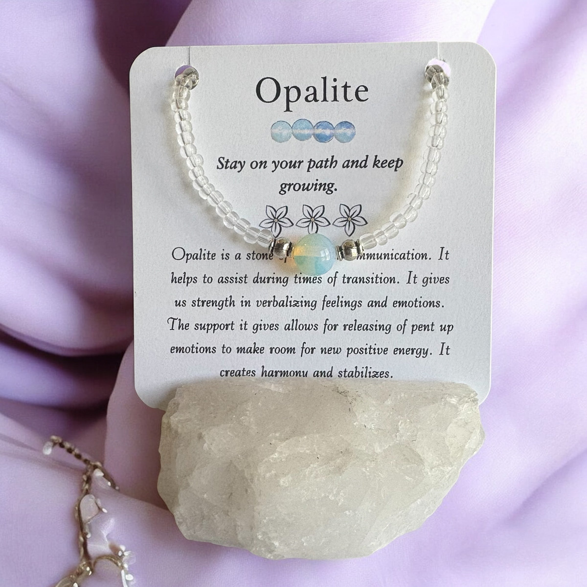 Opalite Bracelet- For Uplifting the Spirit & Inner Reflection