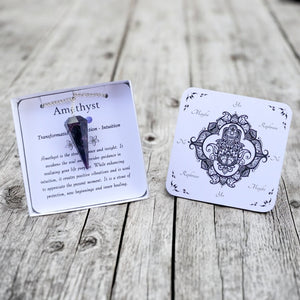 Amethyst Pendulum with Pendulum Board & Instructions - Mindful Intentions