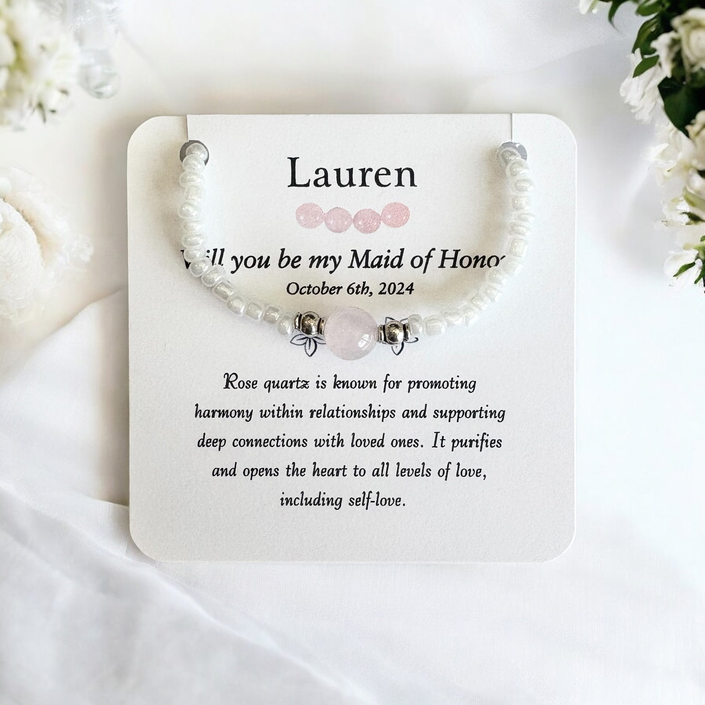Will You Be My Maid of Honor Bracelet- Personalized Gift