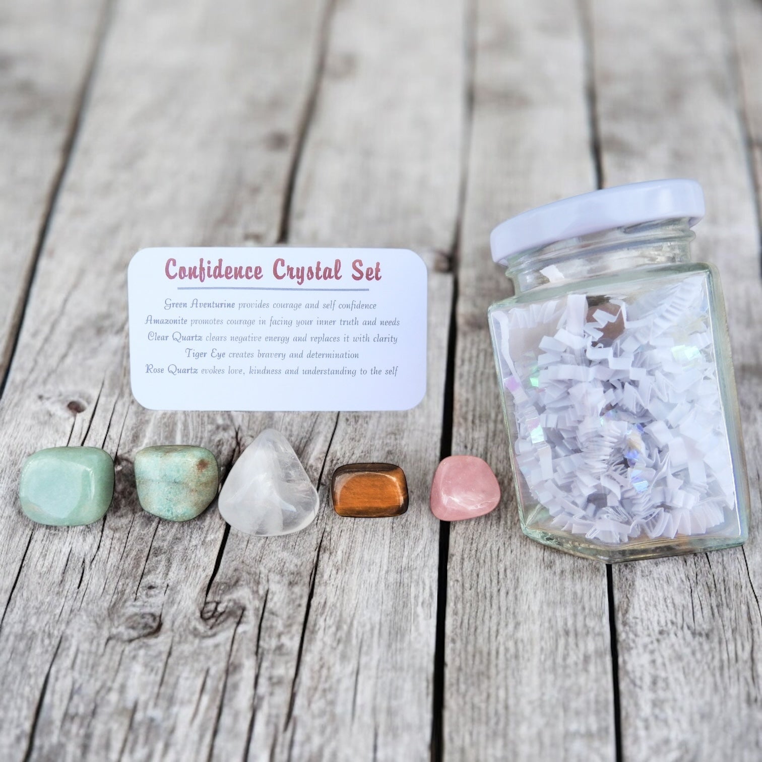 Confidence Crystal Set in Jar