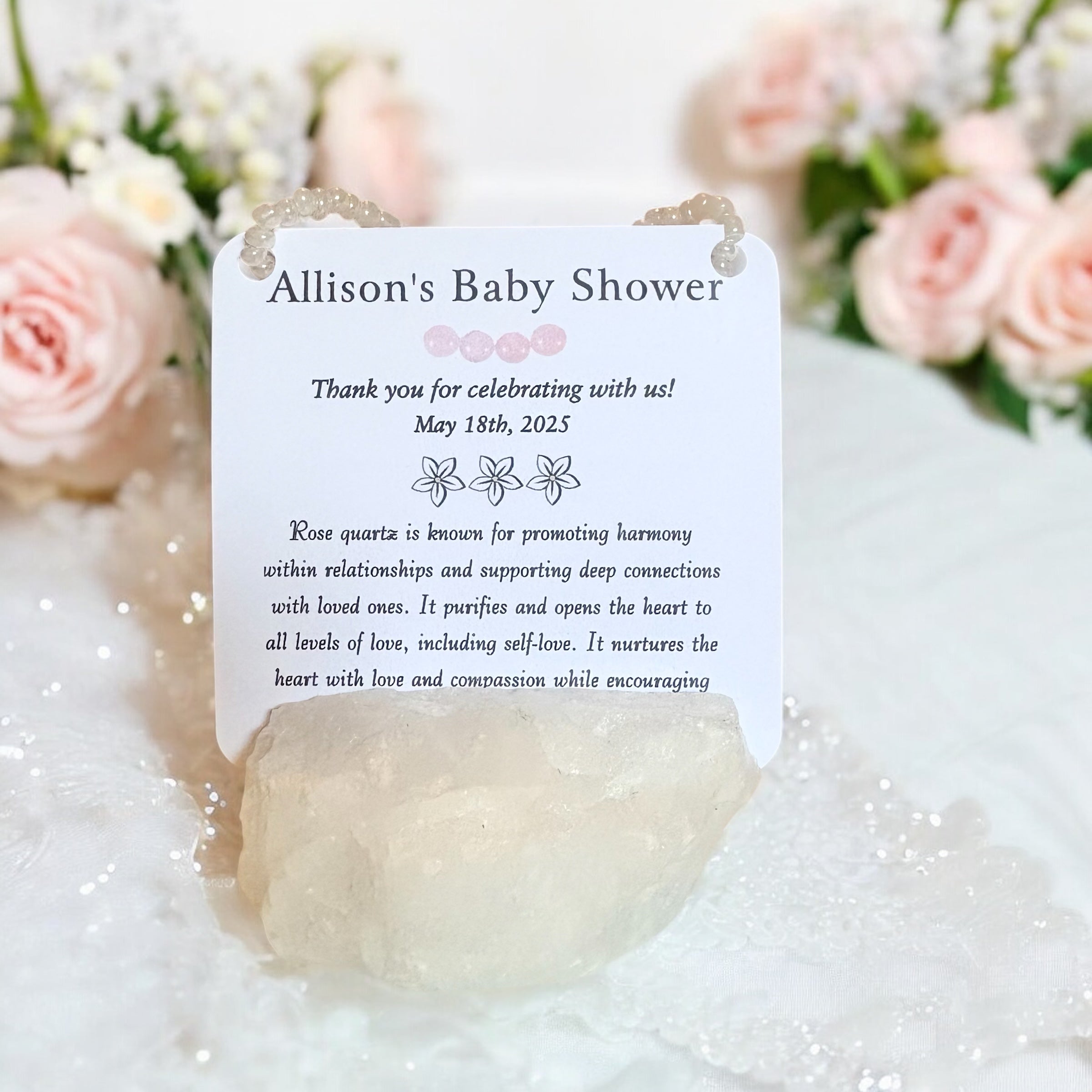Baby Shower Bracelet Favor- Personalized Gift