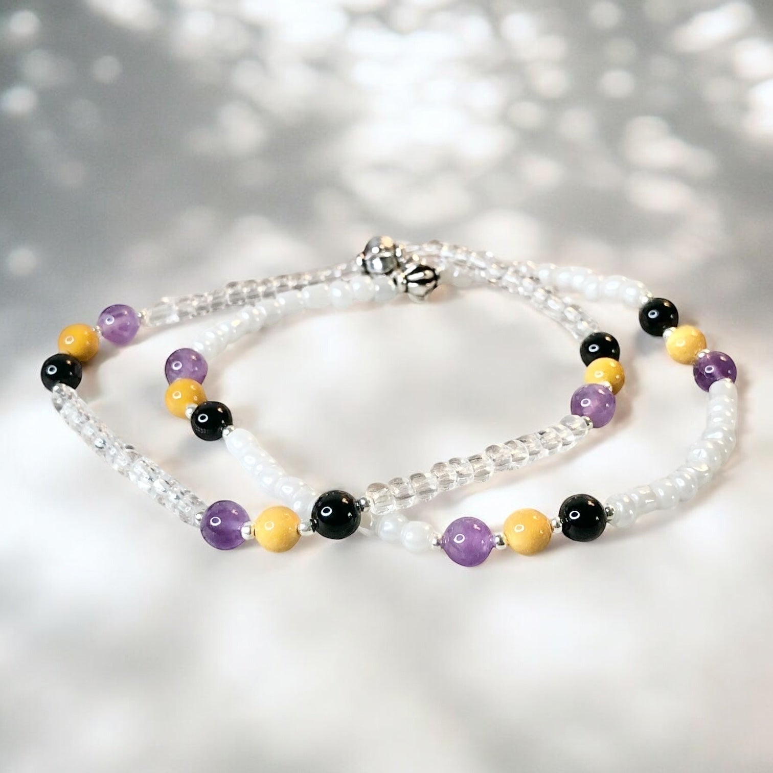Aquarius Zodiac Anklet - Beaded Anklet - Mindful Intentions