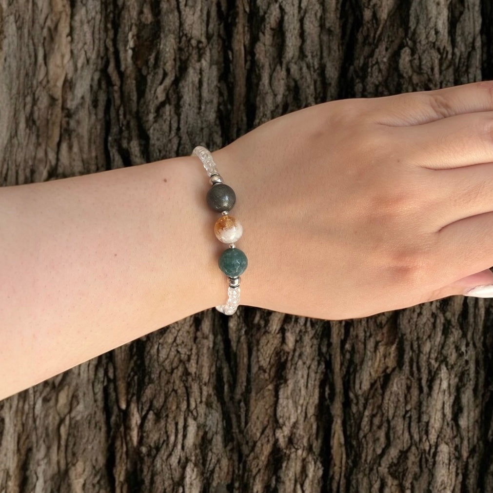 Abundance Crystal Bundle — Anklet, Bracelet & Prosperity Crystal Jar Set