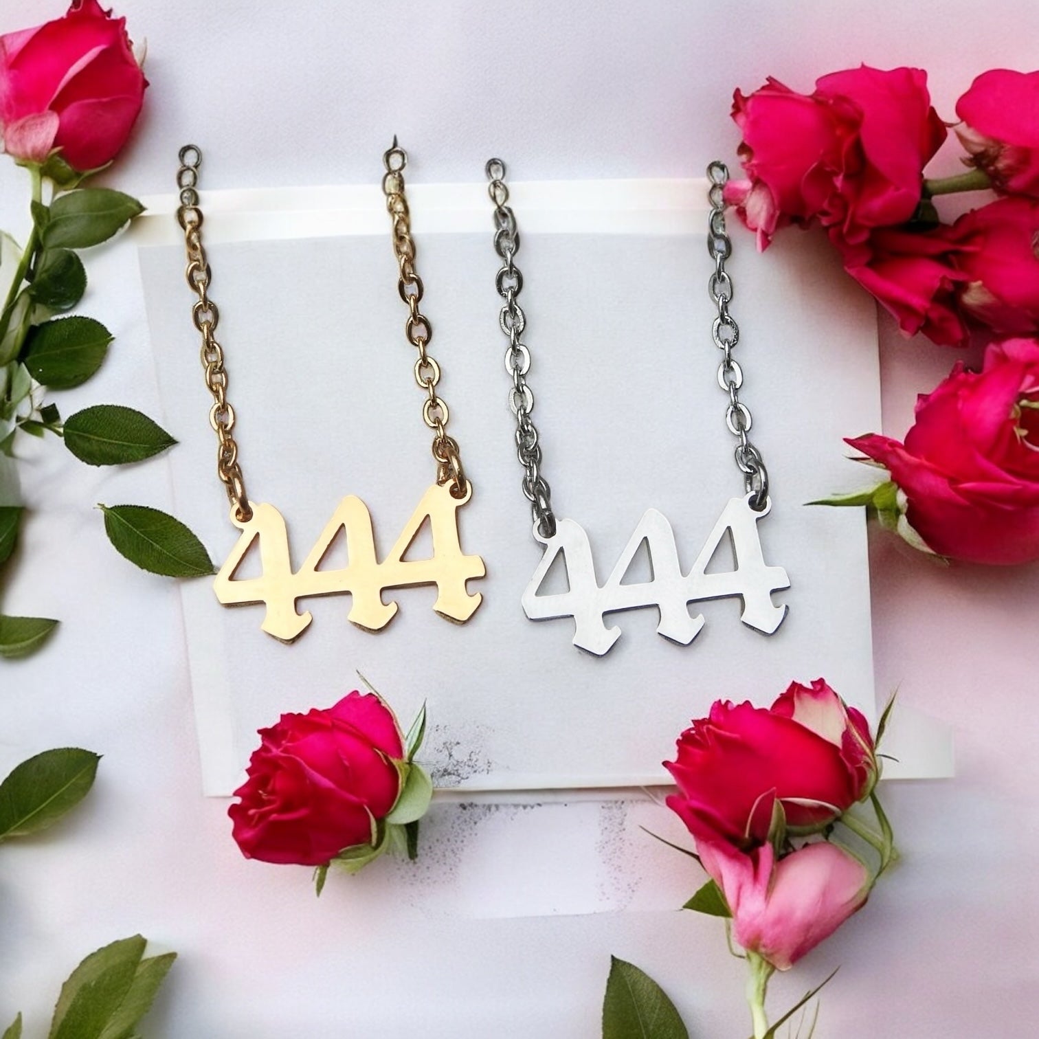 444 Angel Number Necklace- For Foundation, Motivation & Action - Mindful Intentions