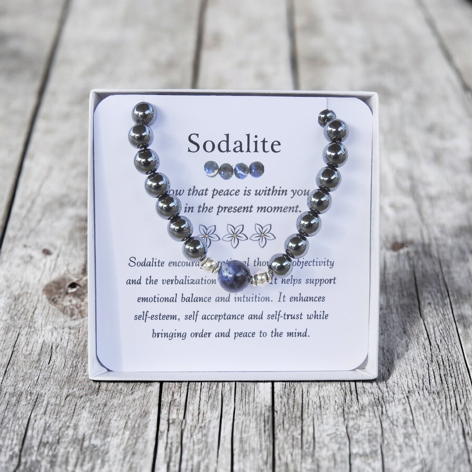 Sodalite Bracelet- For Tranquility, Peace, & Social Anxiety