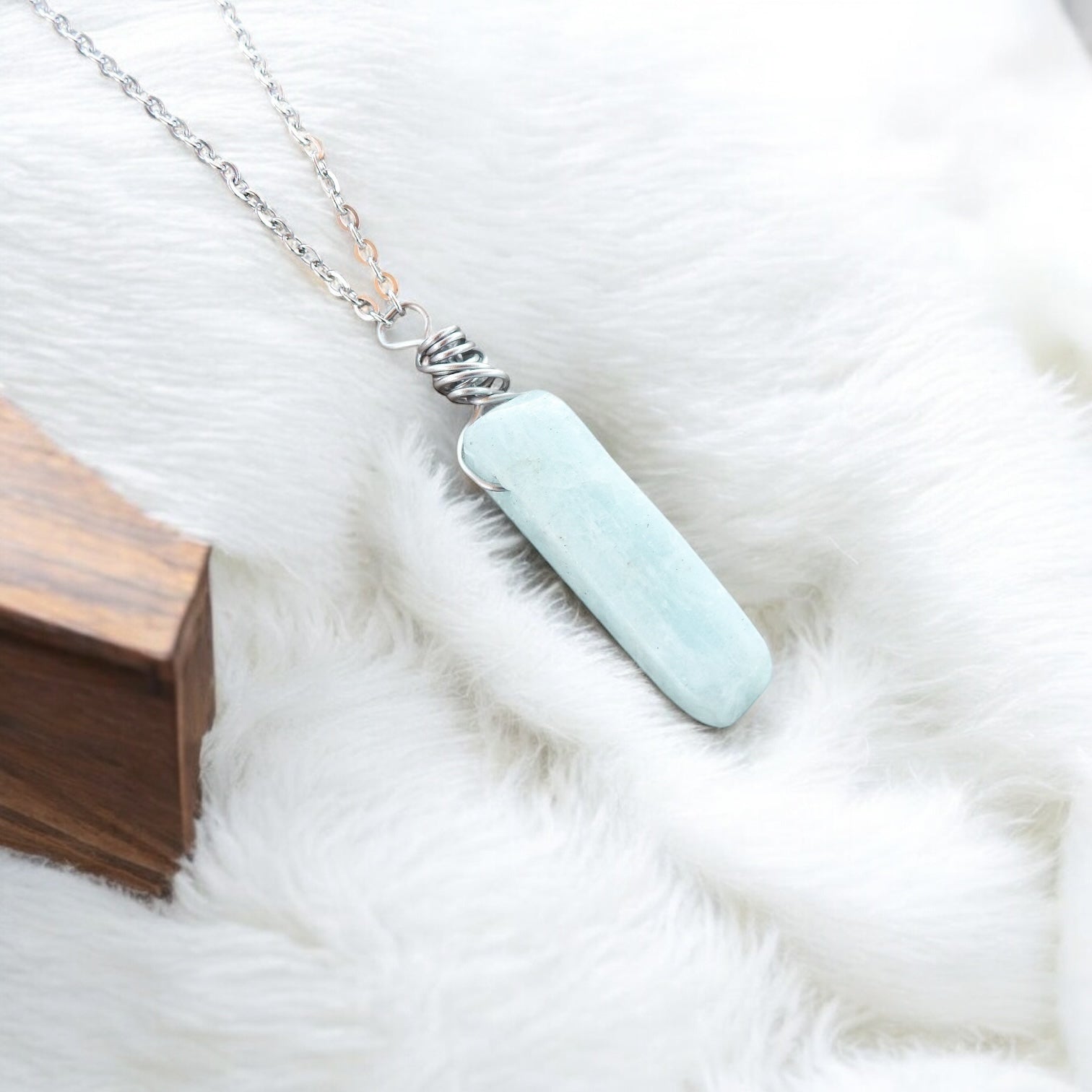 Aquamarine Necklace- For Positive Movement Forward