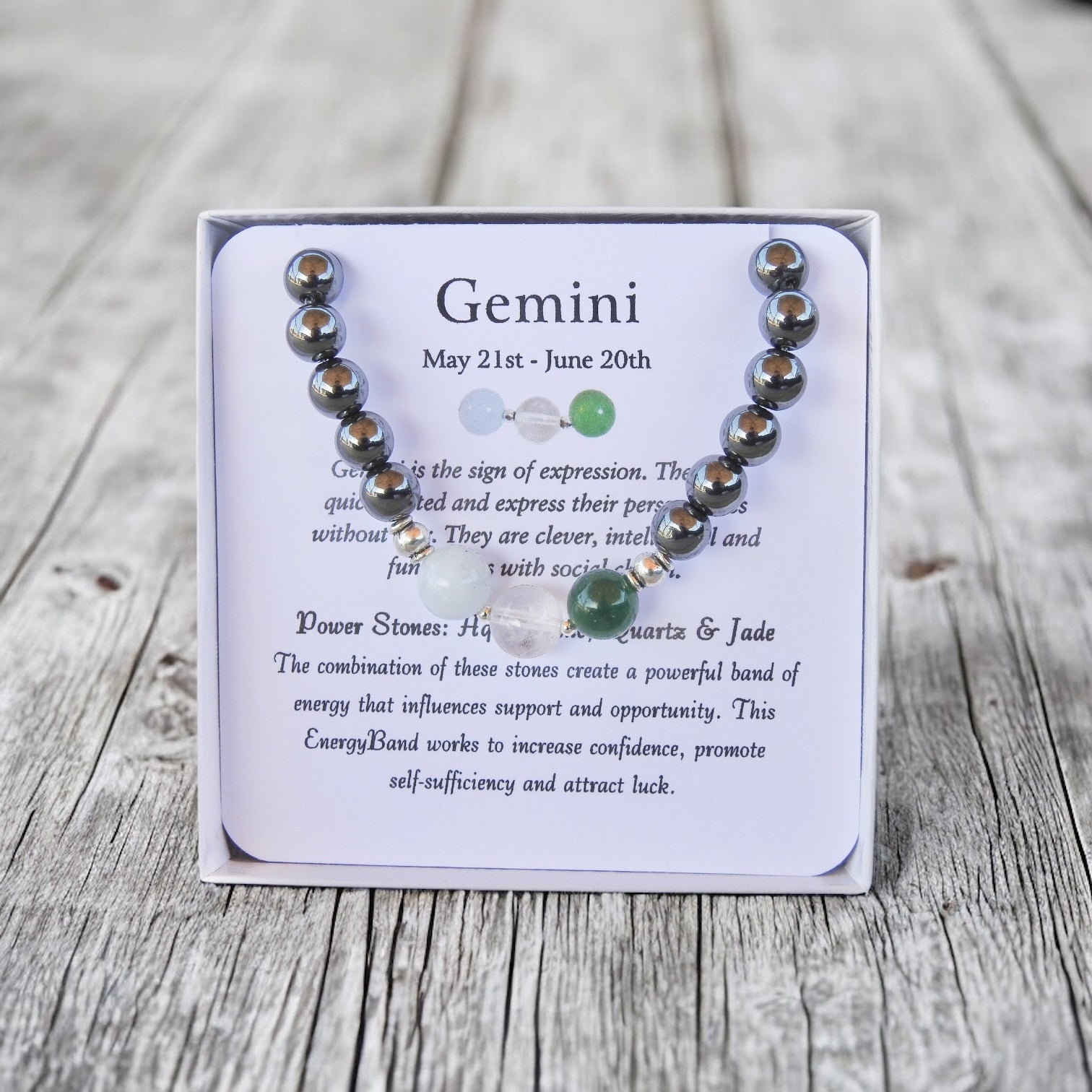 Gemini Bracelet- Men's Zodiac Bracelet - Mindful Intentions
