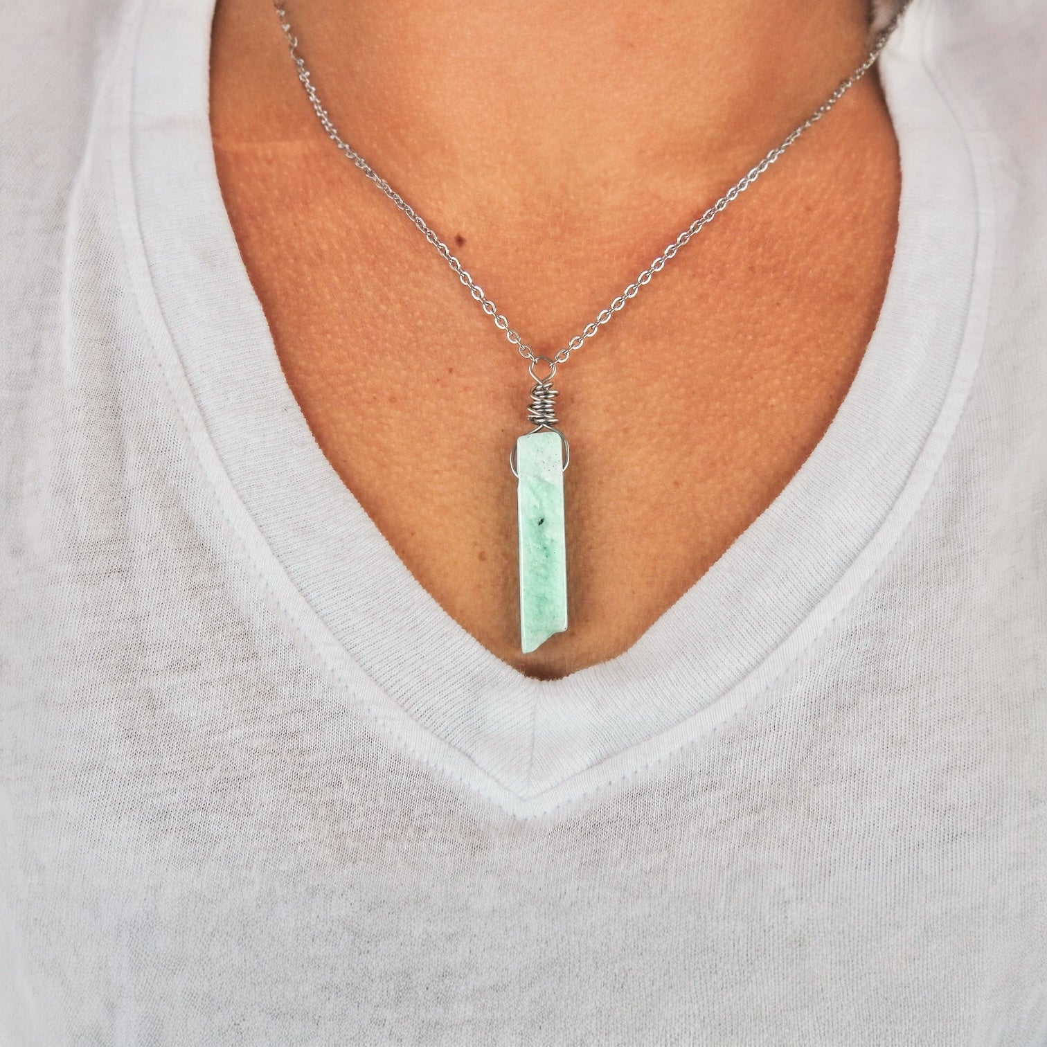 Amazonite Necklace- For Courage & Self Expression