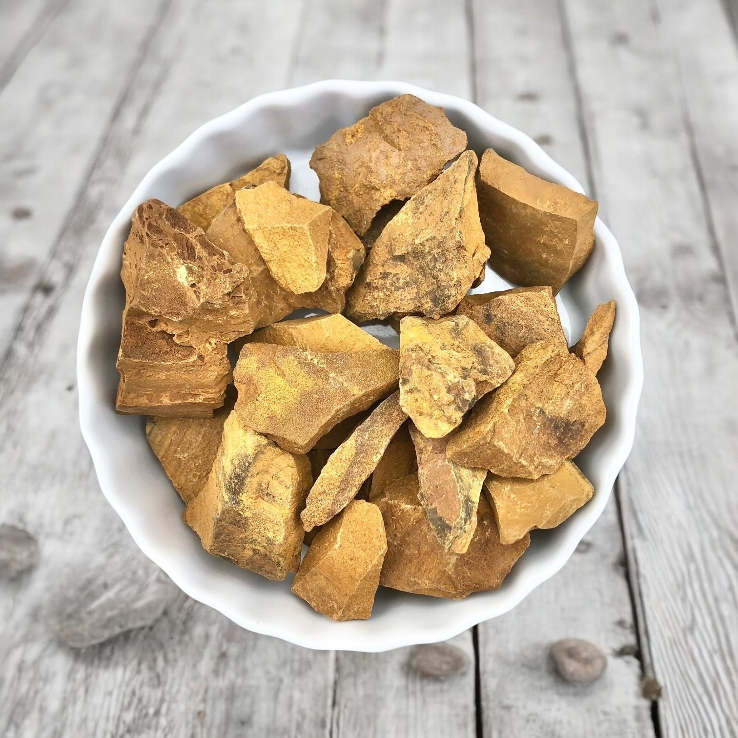 Yellow Jasper Raw Stones with Card- Stone of Easing Social Anxiety & Fighting Procrastination