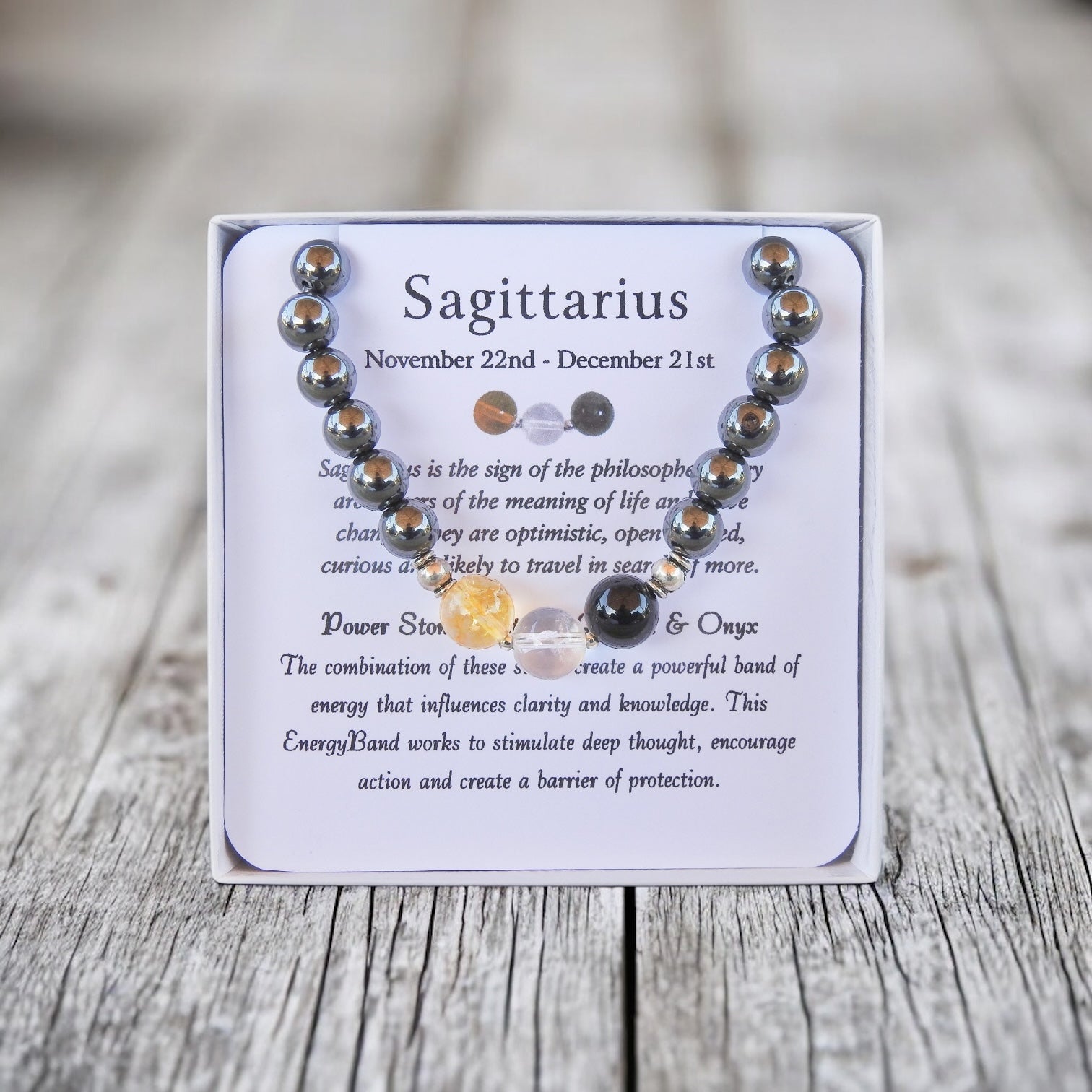 Sagittarius Bracelet- Men's Zodiac Bracelet - Mindful Intentions