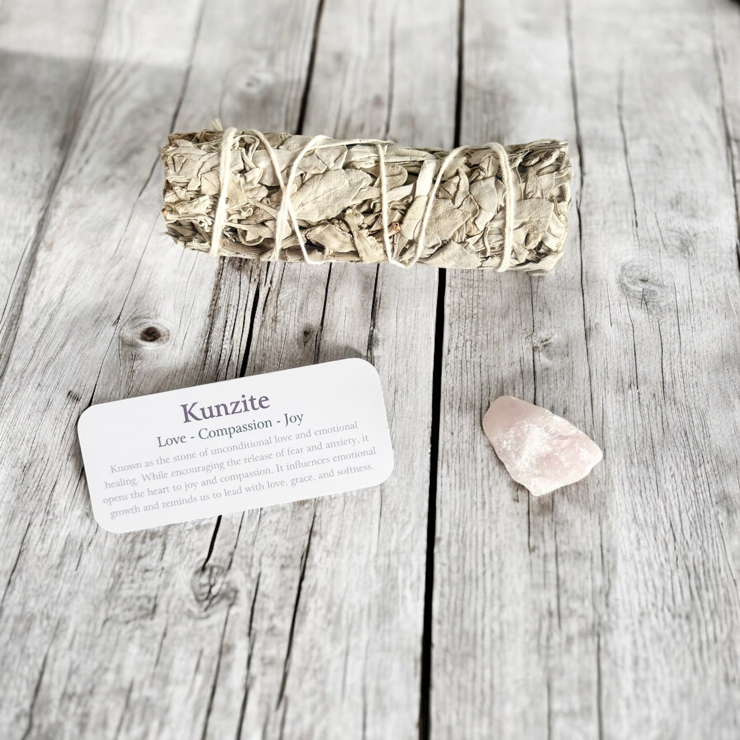Kunzite Raw Stones with Card- Stone of Unconditional Love & Emotional Balance