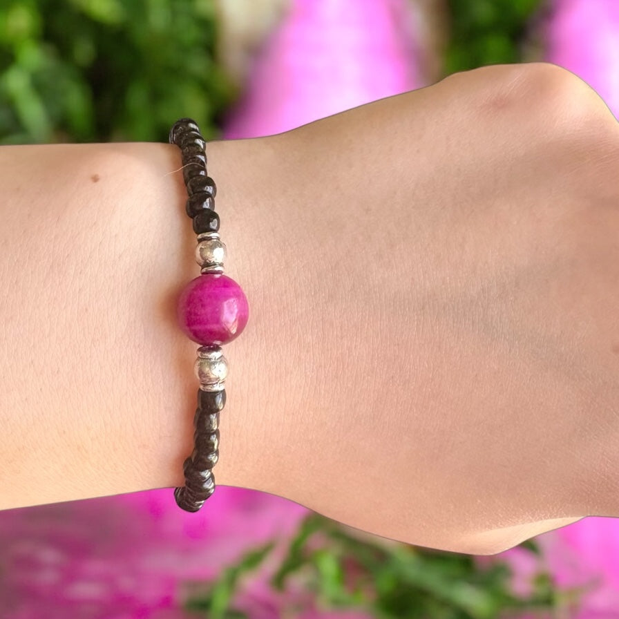 Pink Tiger Eye Bracelet- For Heart Based Decisions & Loving Connections