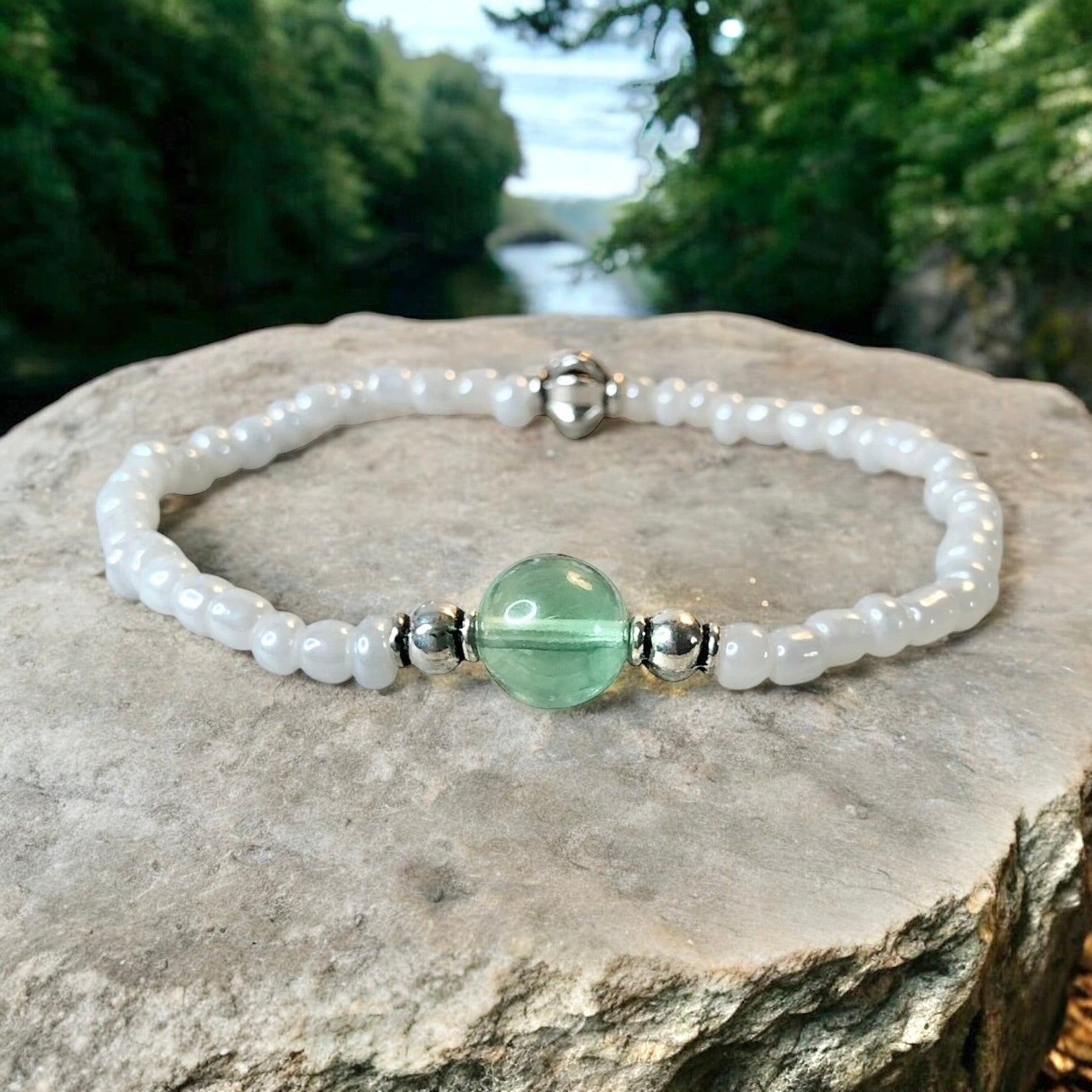 Fluorite Bracelet- For Increasing Focus & Anxiety Relief - Mindful Intentions