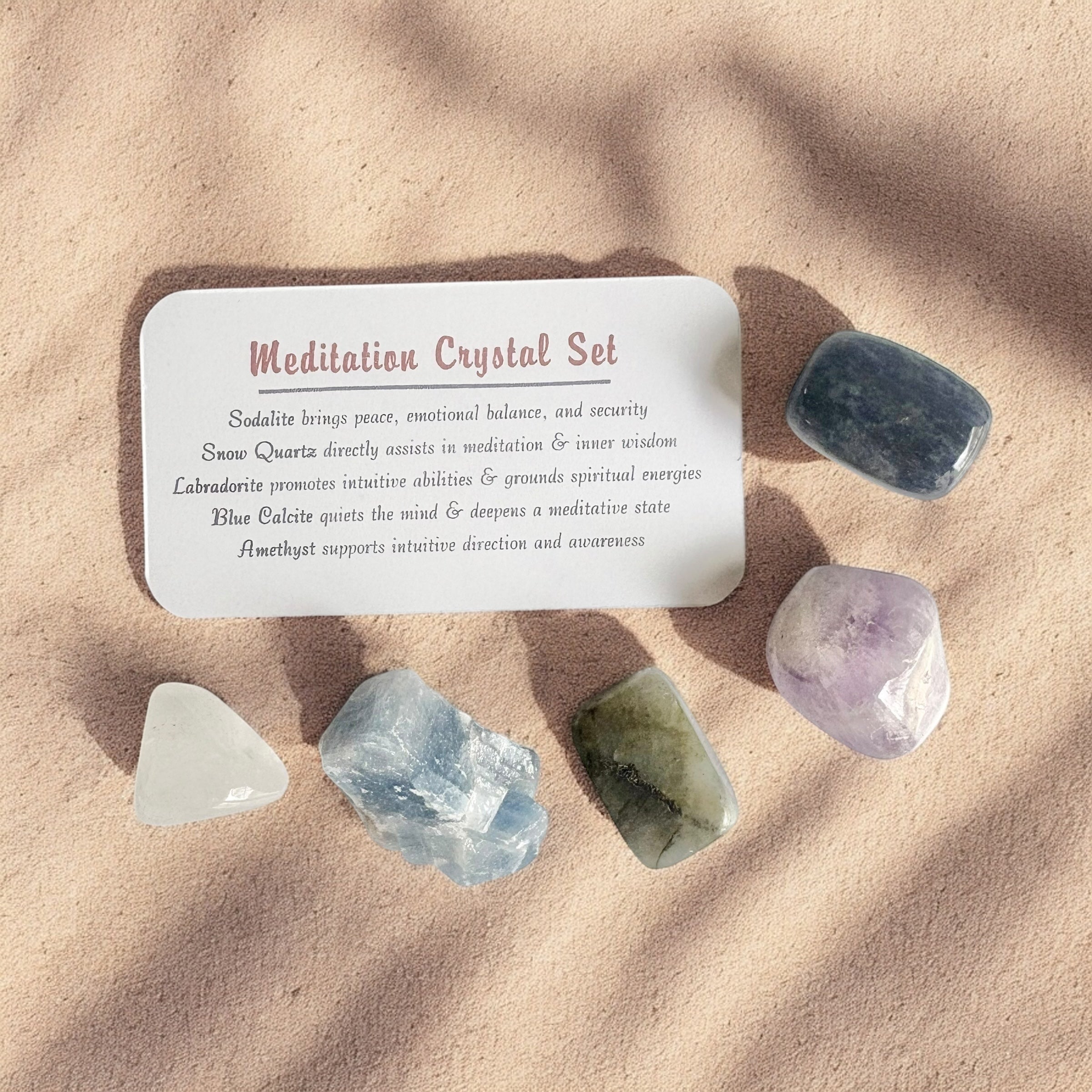 Meditation Crystal Set in Jar