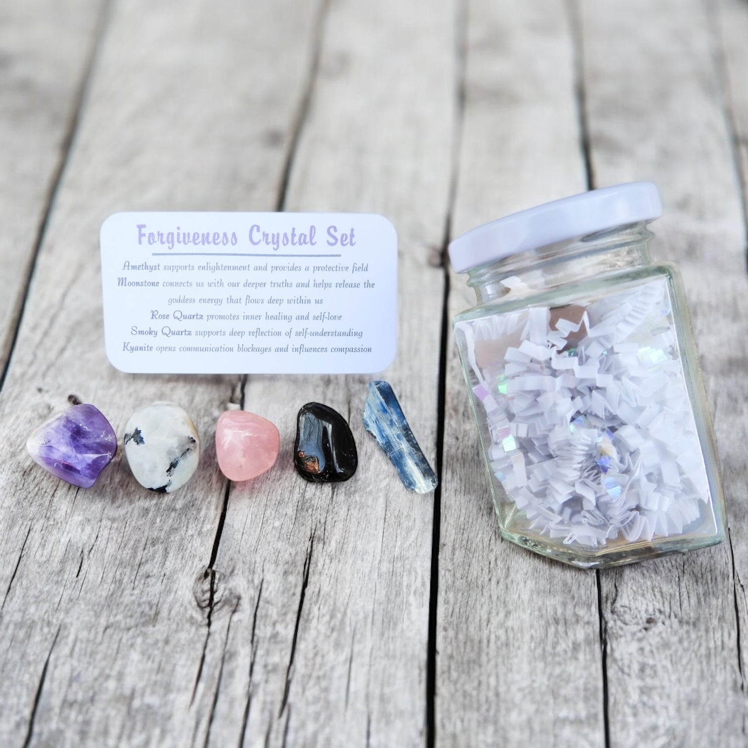 Forgiveness Crystal Set in Jar
