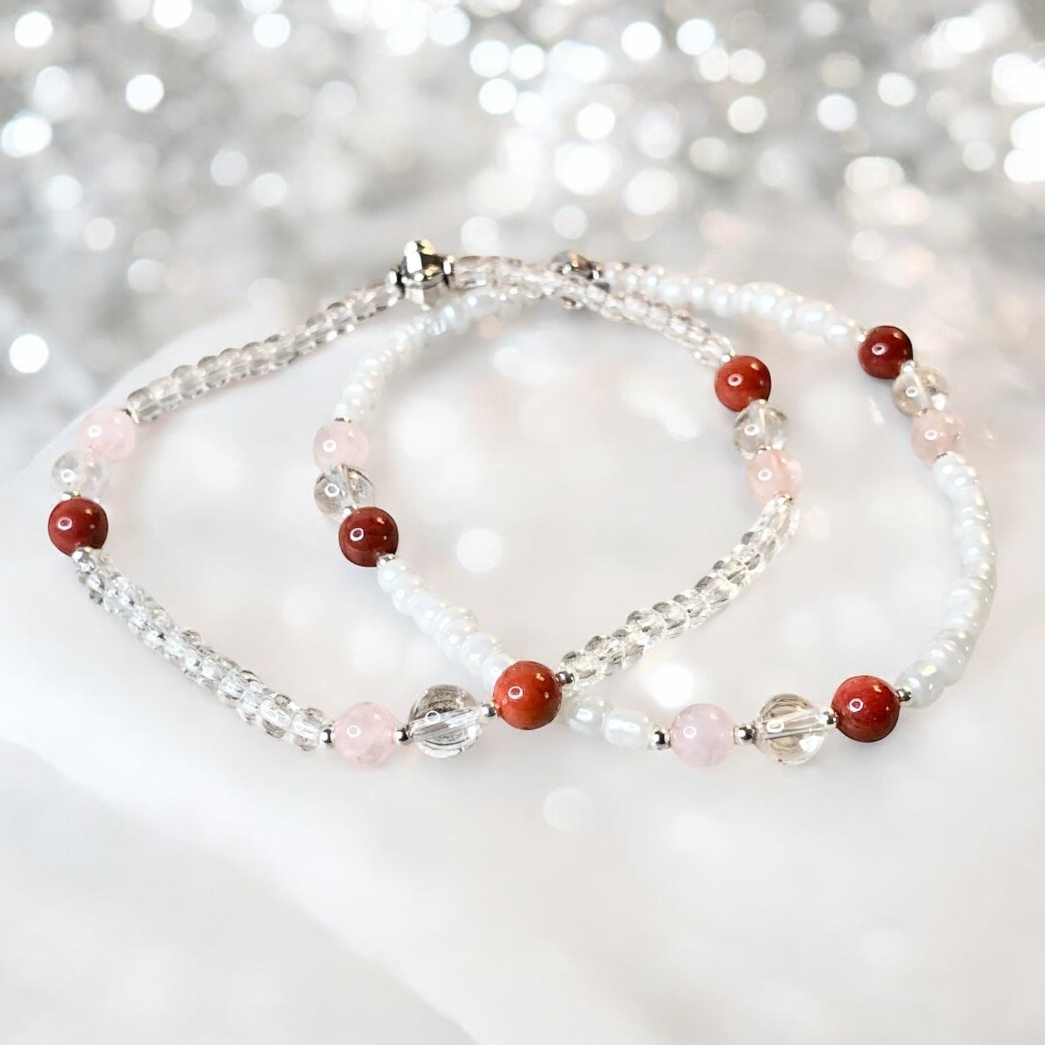 Cancer Zodiac Anklet- Beaded Anklet - Mindful Intentions