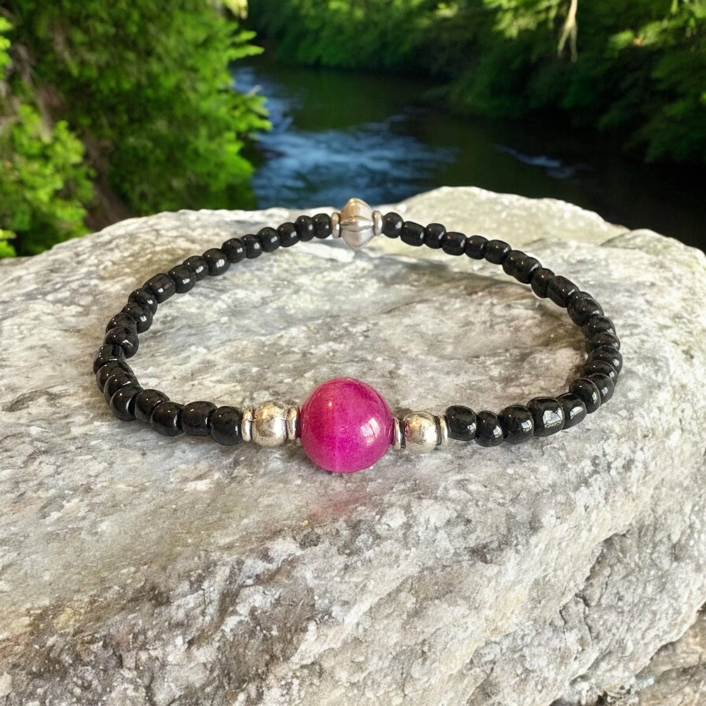 Pink Tiger Eye Bracelet- For Heart Based Decisions & Loving Connections
