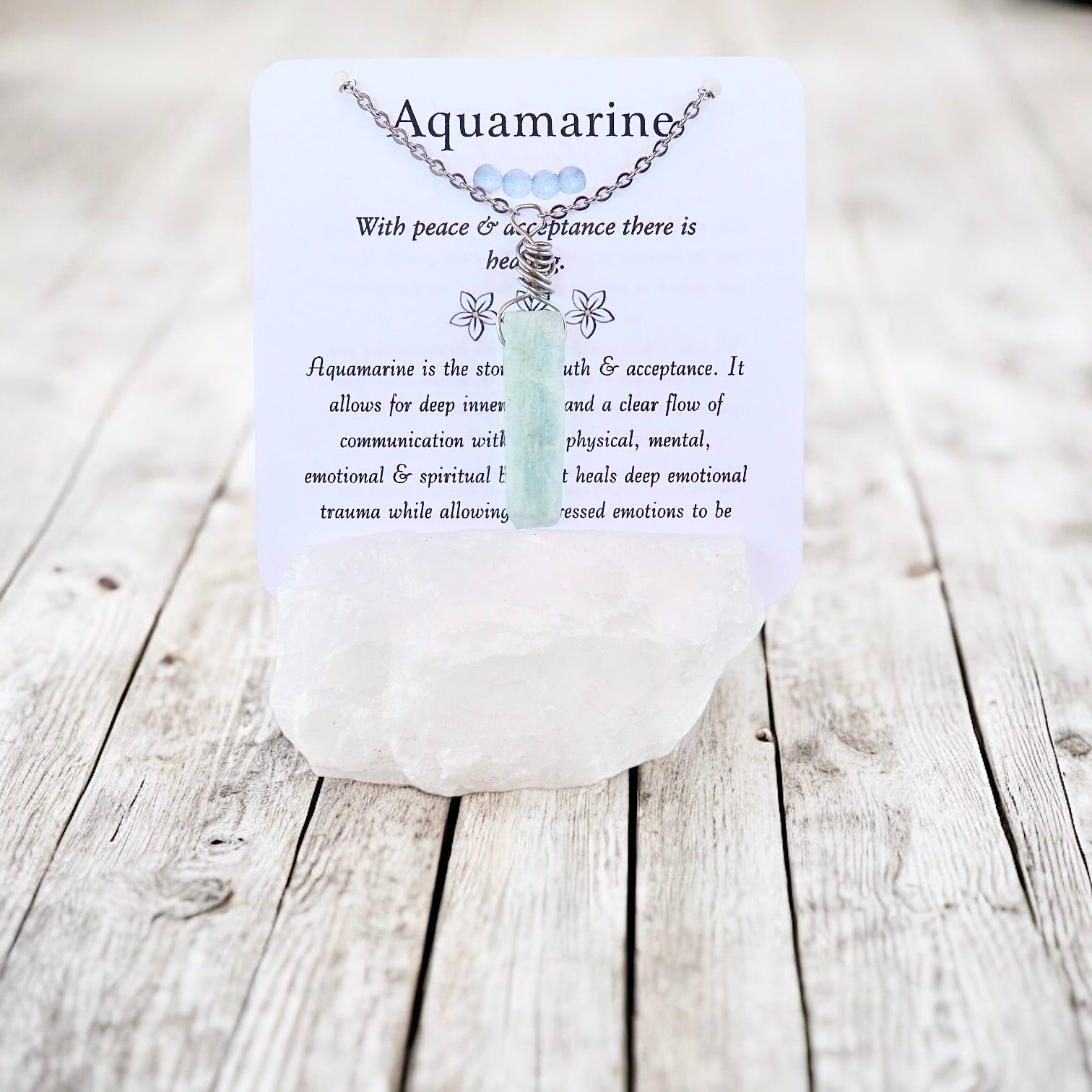 Aquamarine Necklace- For Positive Movement Forward